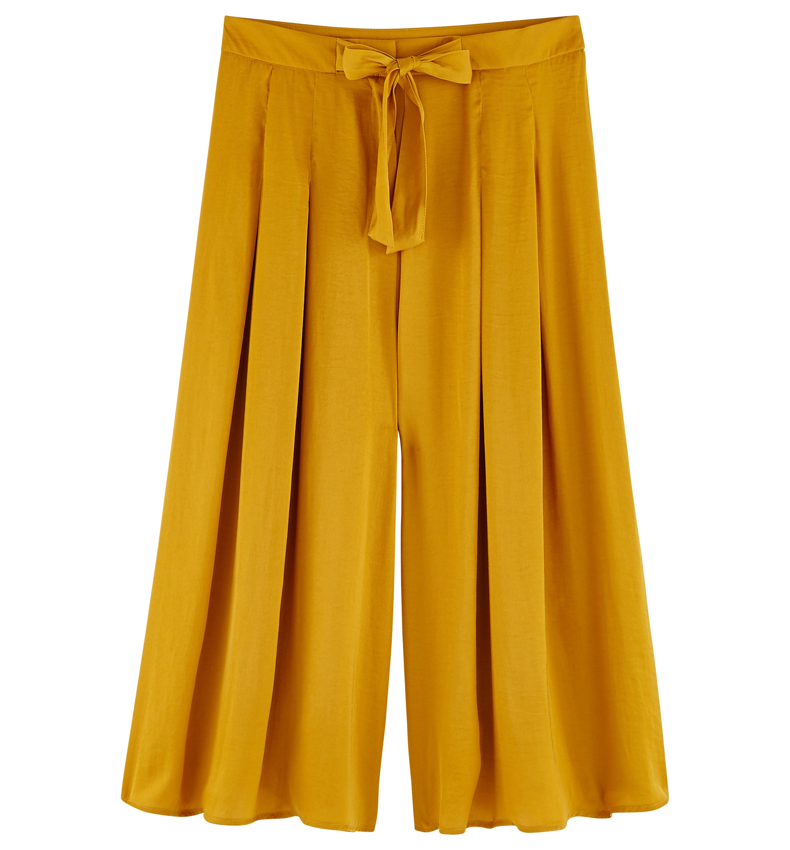 Pantaloni larghi e corti - Ocra