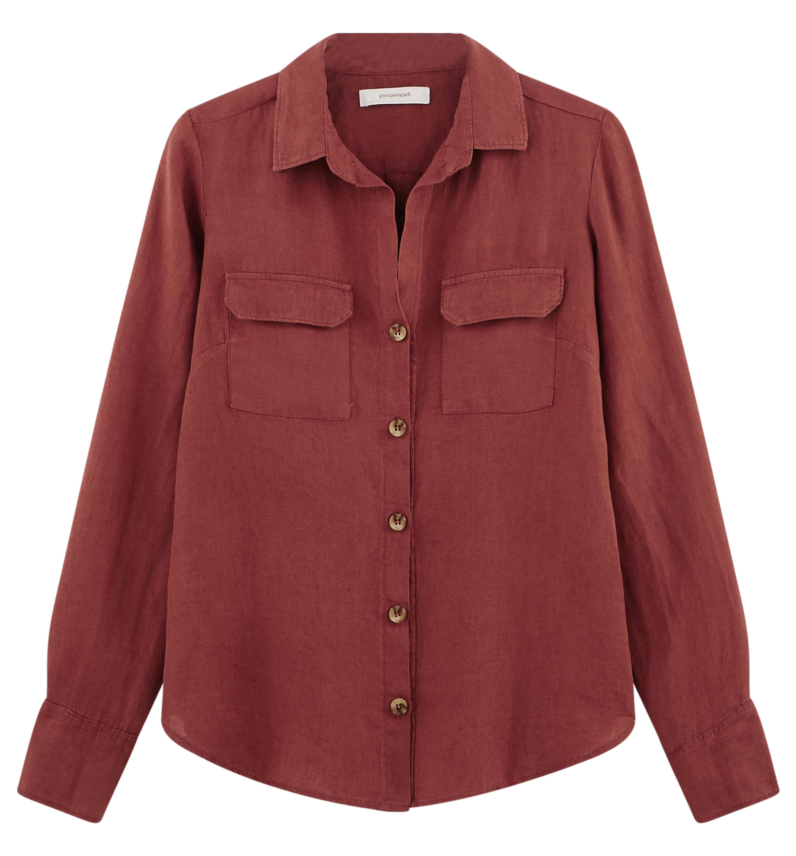 Chemise en lin Femme - Terre de sienne