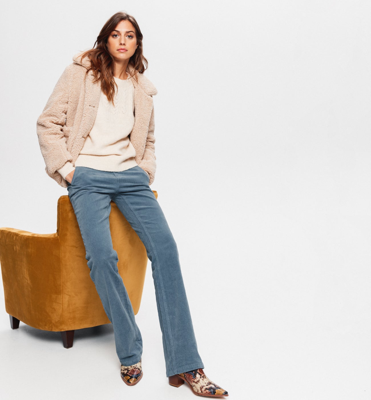 EUGENE corduroy trousers - Grey