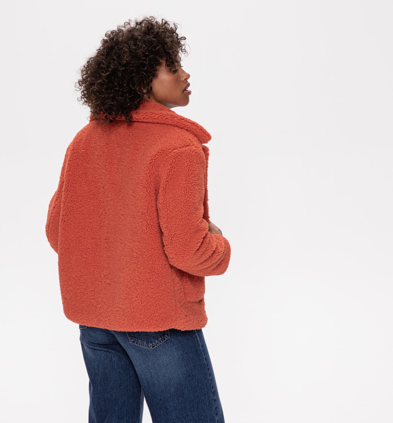 rust teddy bear coat