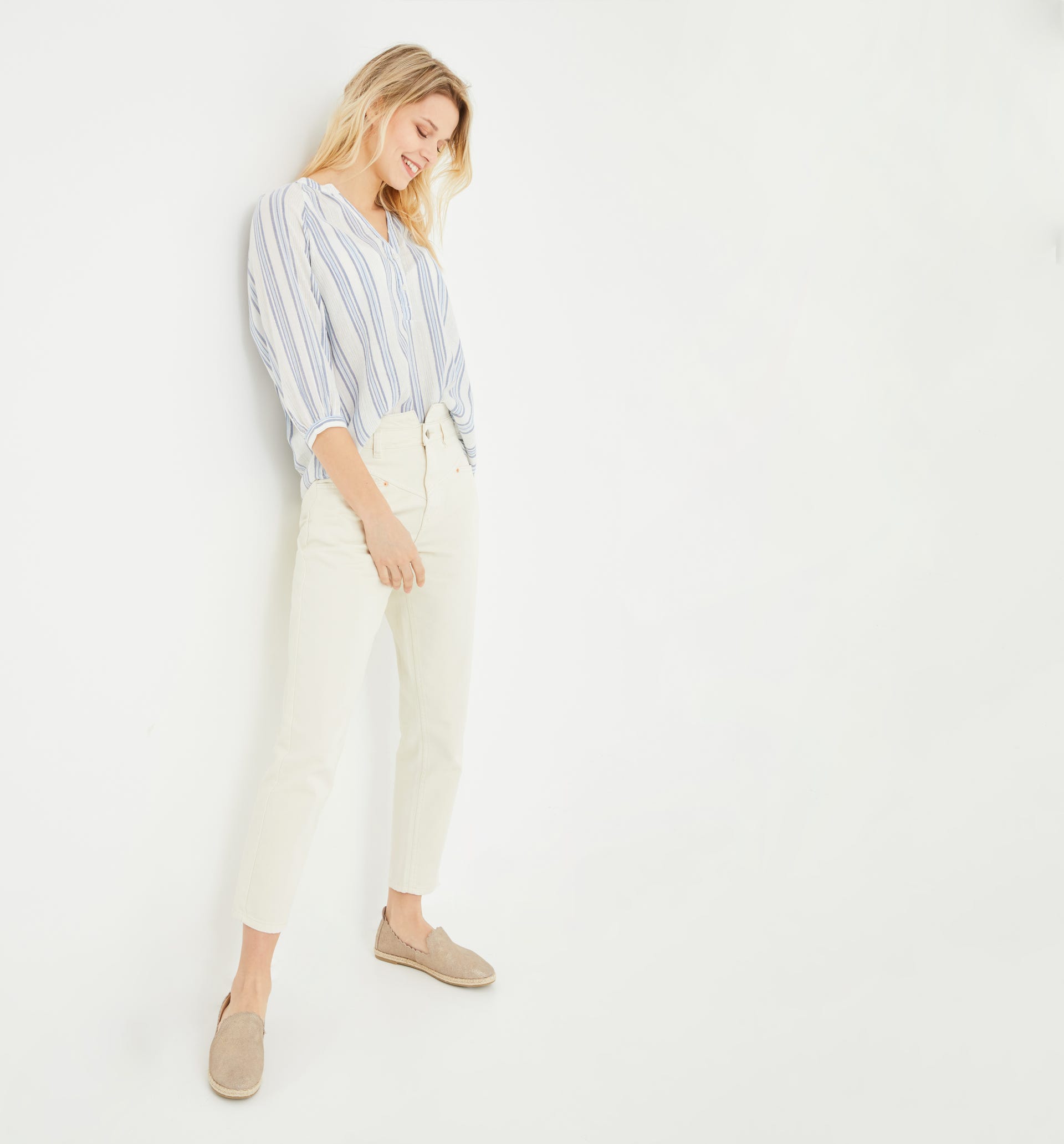 Bluse mit vertikalen Streifen