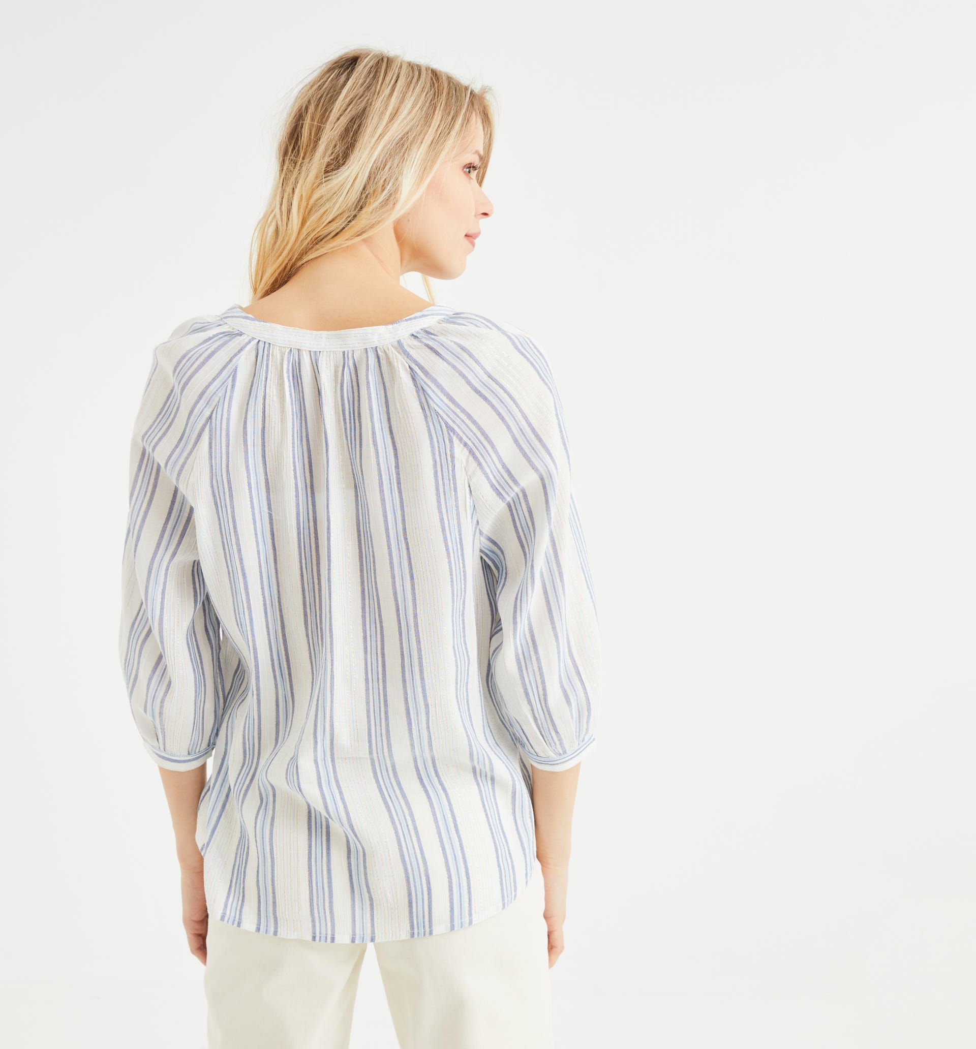 Bluse mit vertikalen Streifen