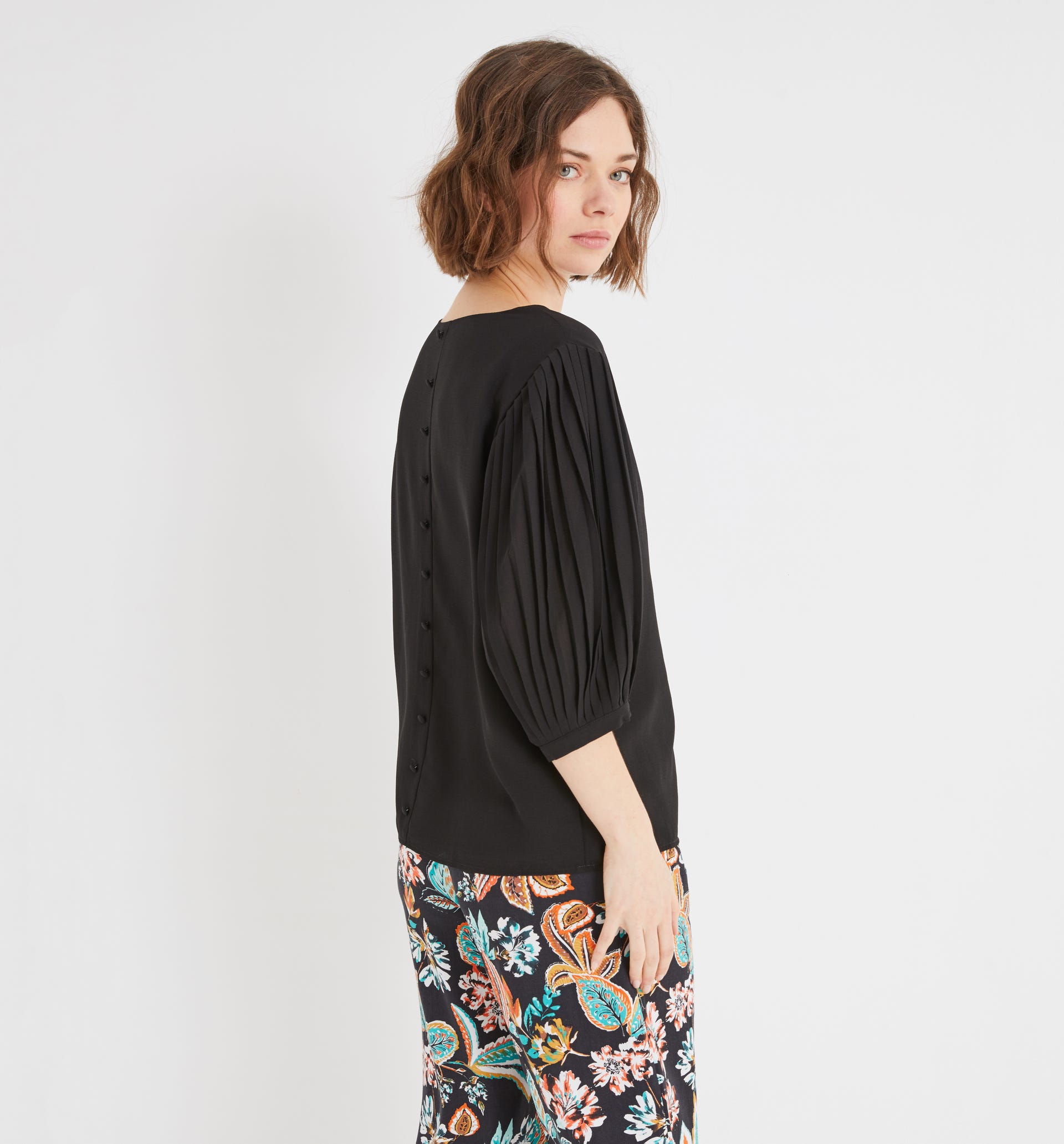 Bluse mit Puffärmeln