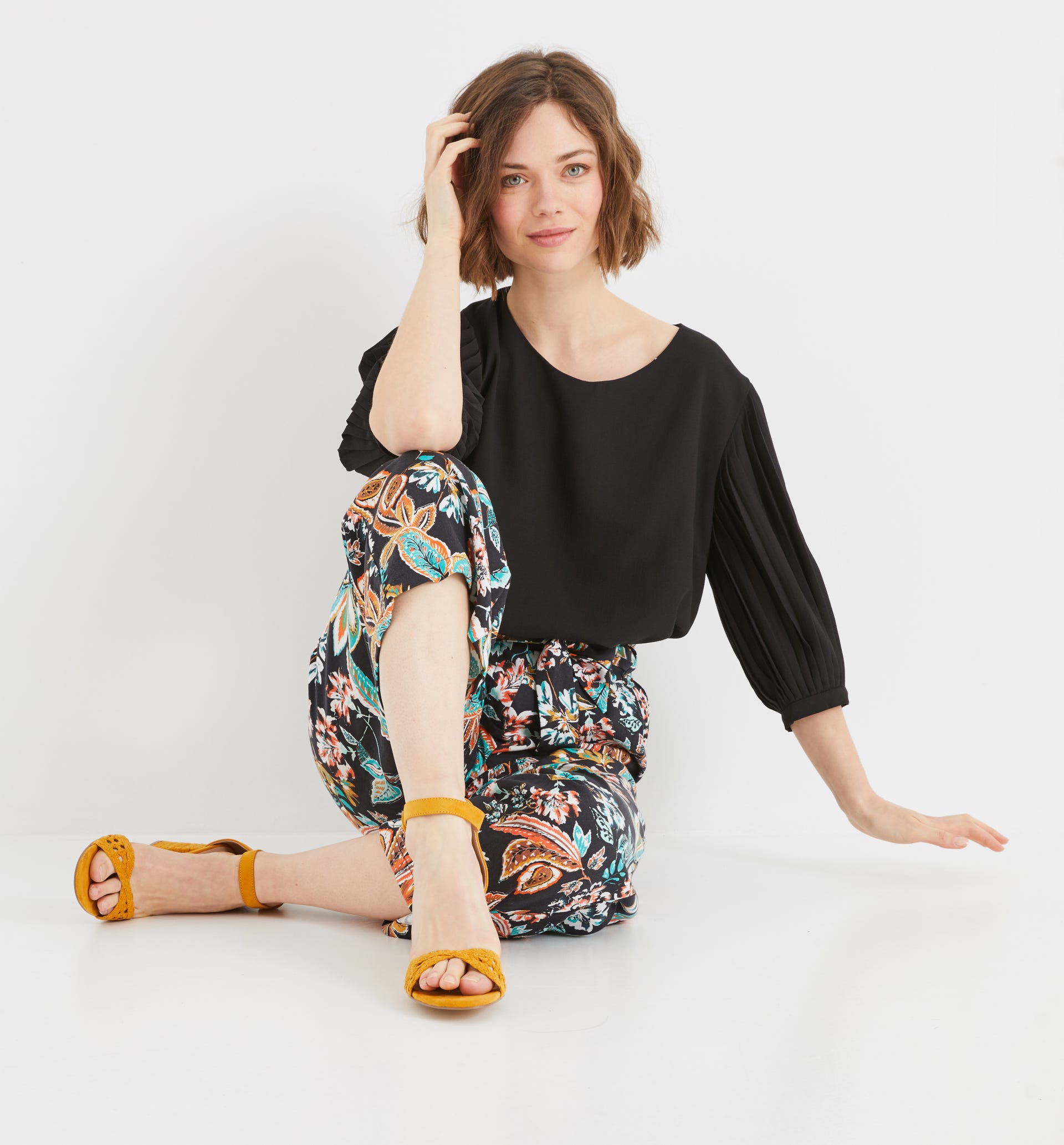 Bluse mit Puffärmeln