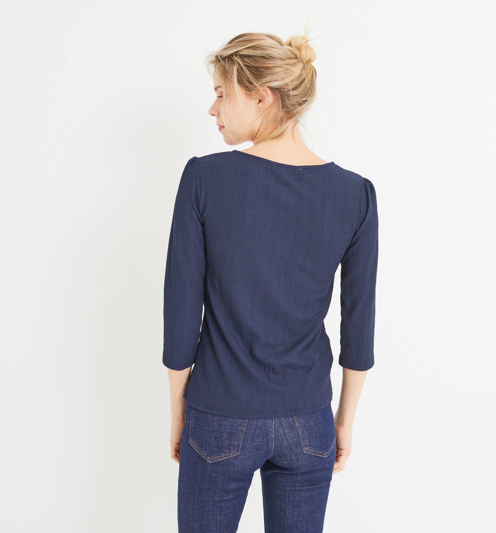 T-Shirt mit eckigem Ausschnitt