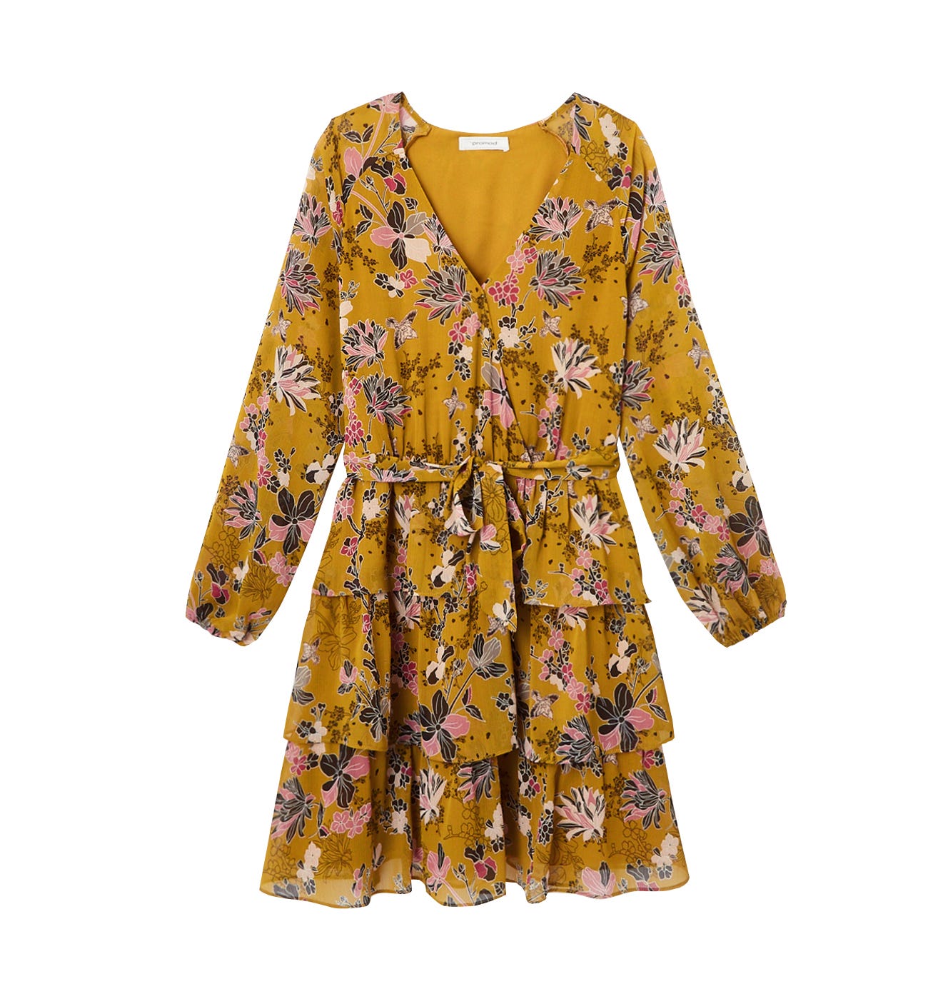 Volantkleid mit Allover-Print