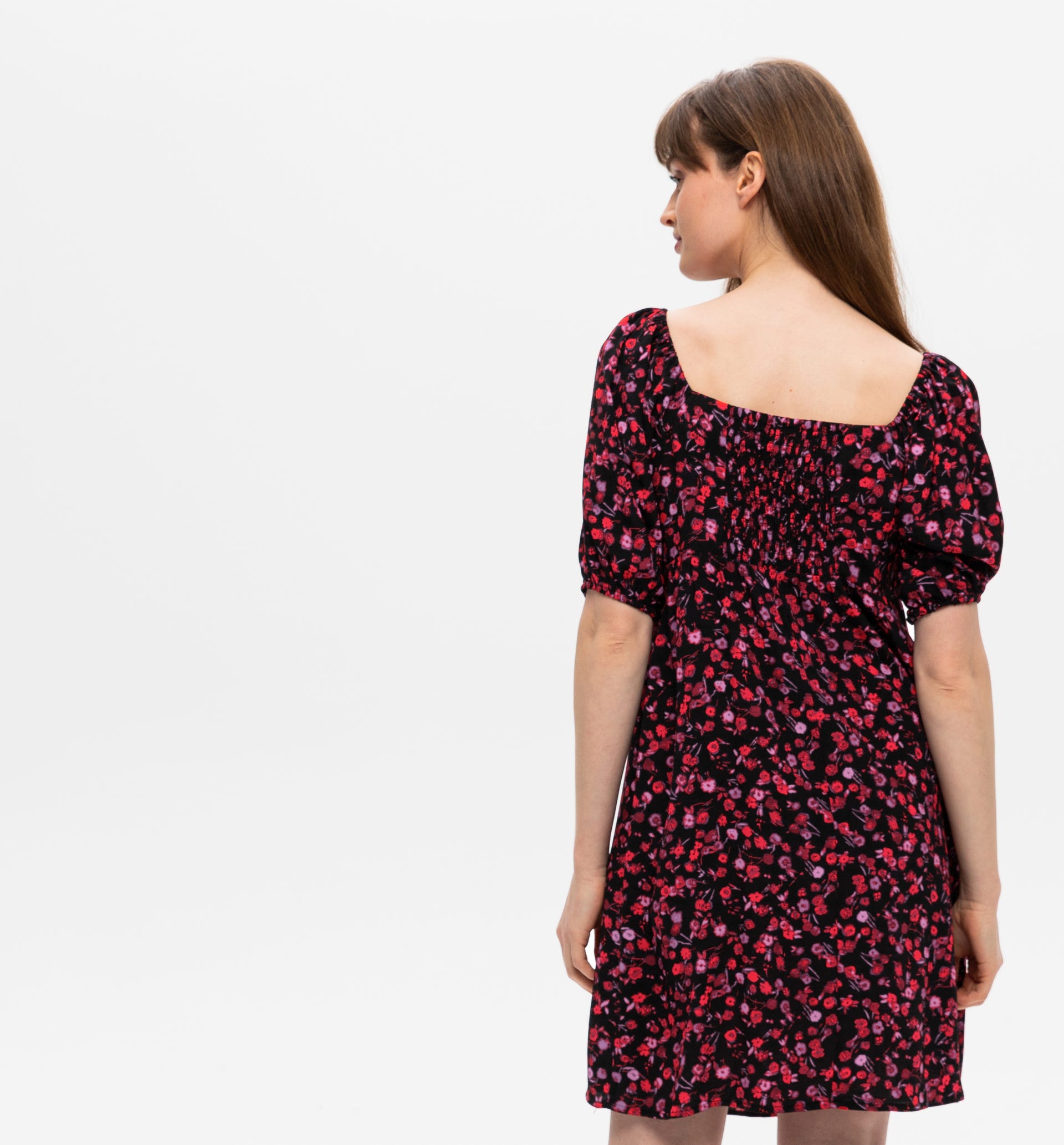 Minikleid mit Ballonärmeln