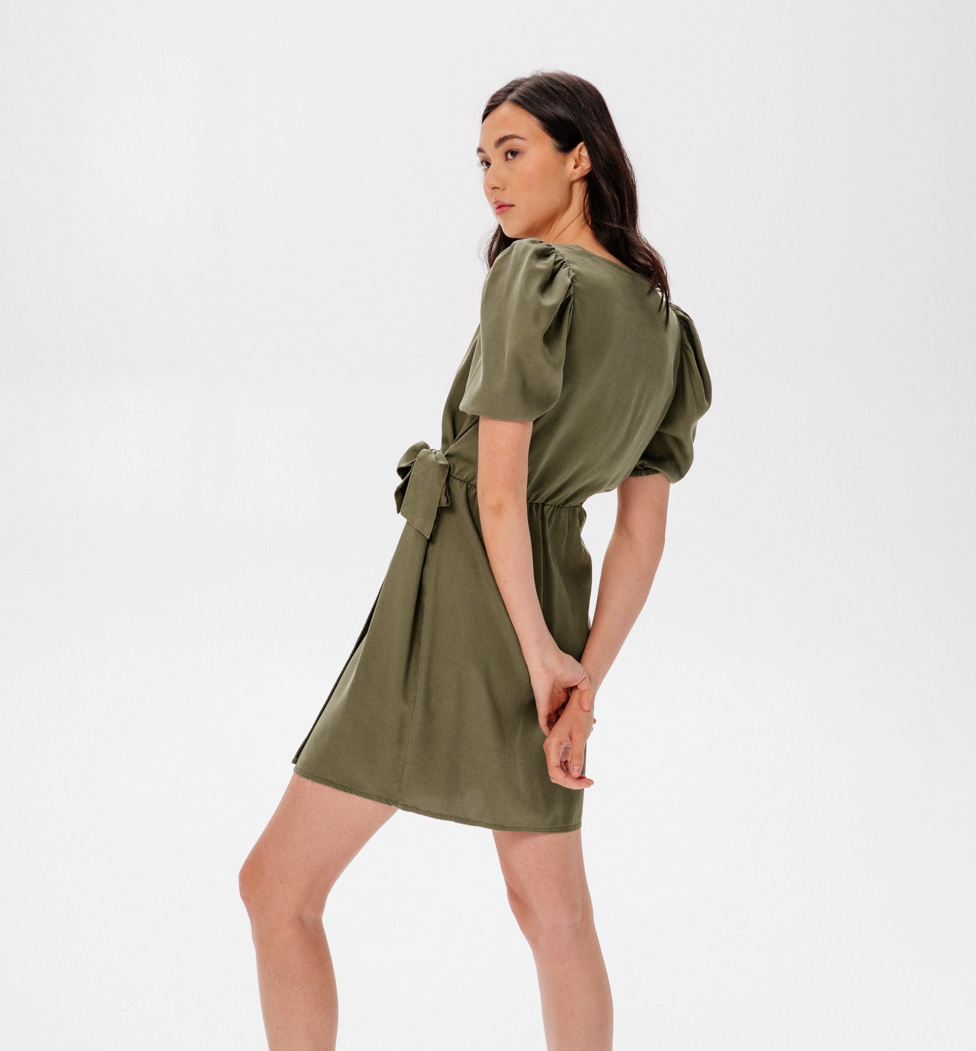 Lyocell-Kleid in Jeansoptik
