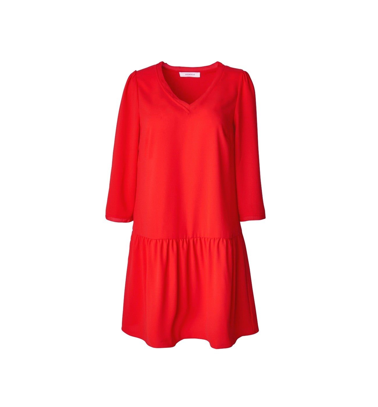 robe col v rouge