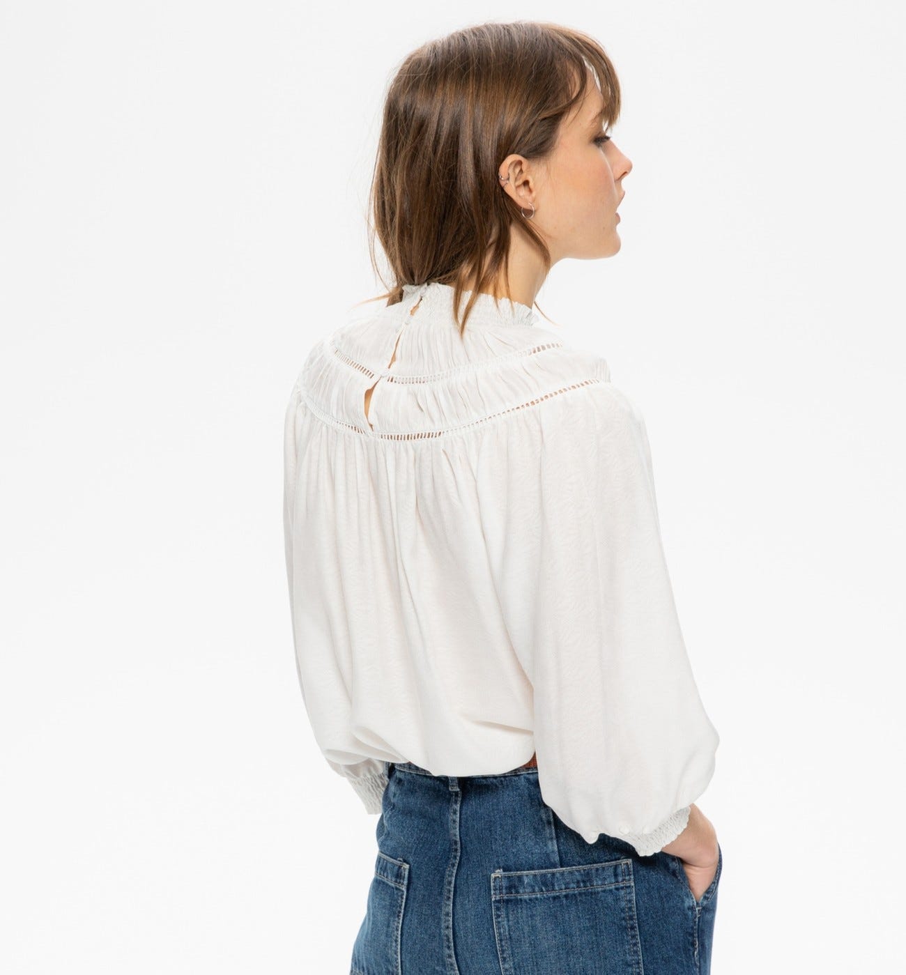 Bluse im Romantik-Look
