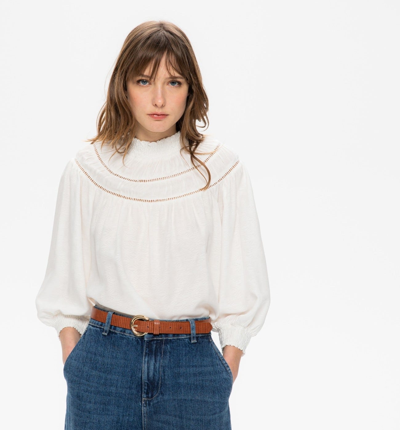 Bluse im Romantik-Look