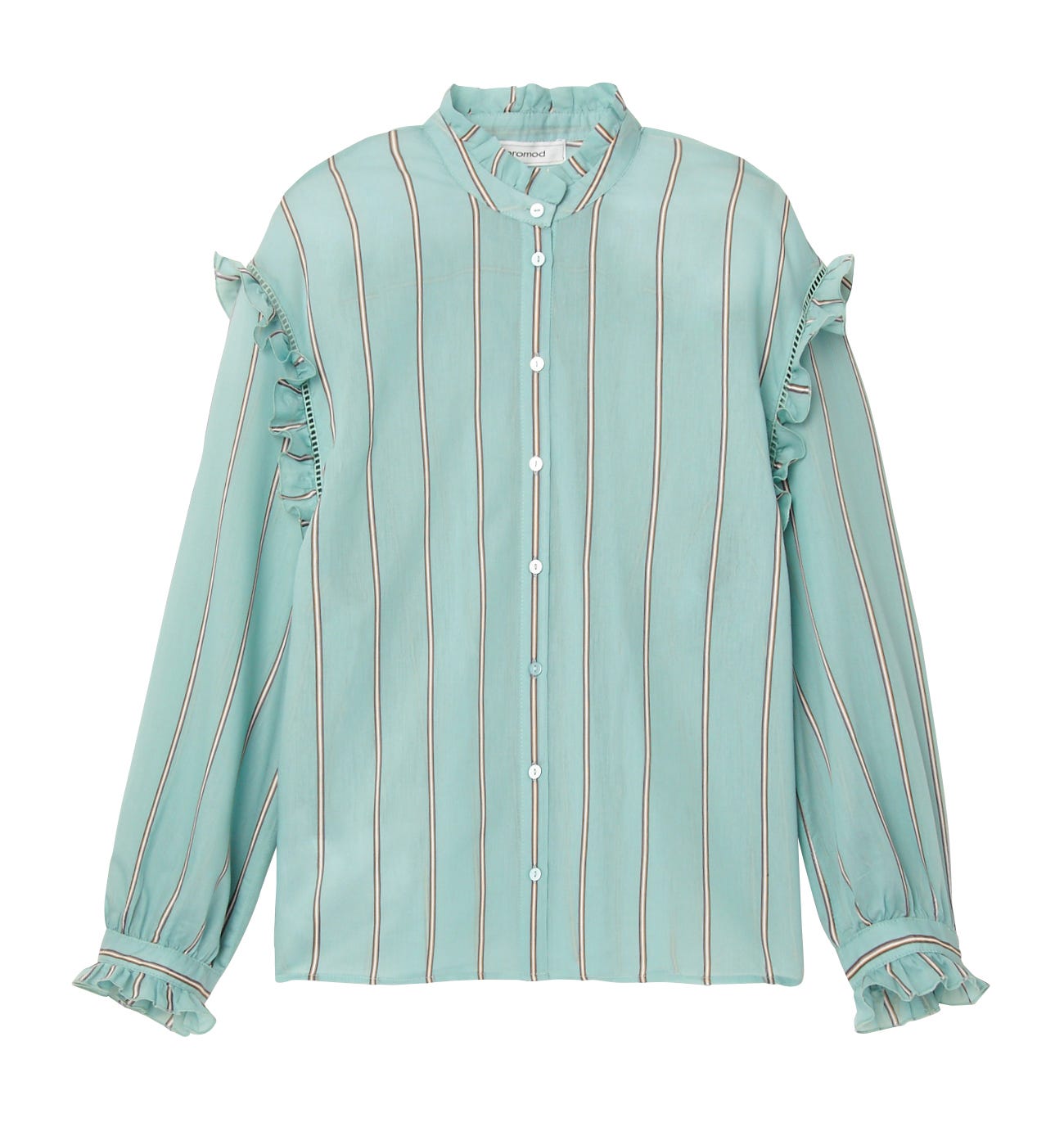 Frilly striped shirt
