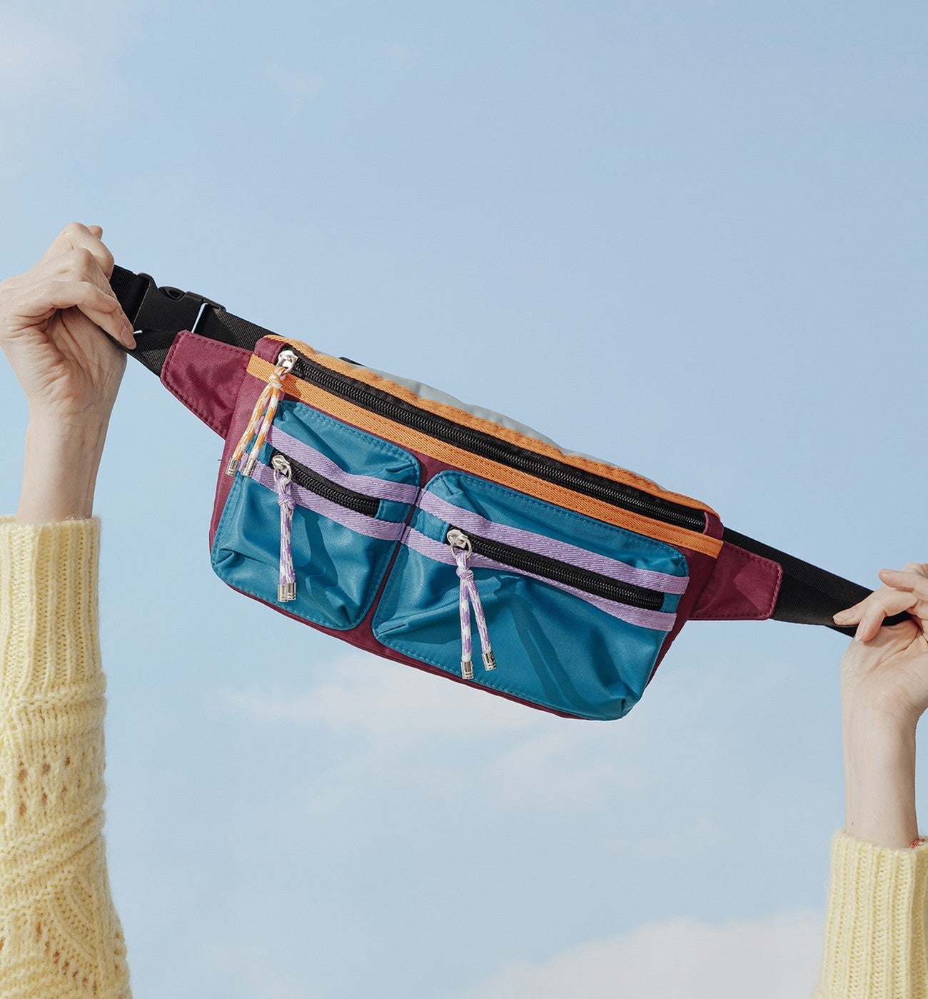 sac banane multicolore