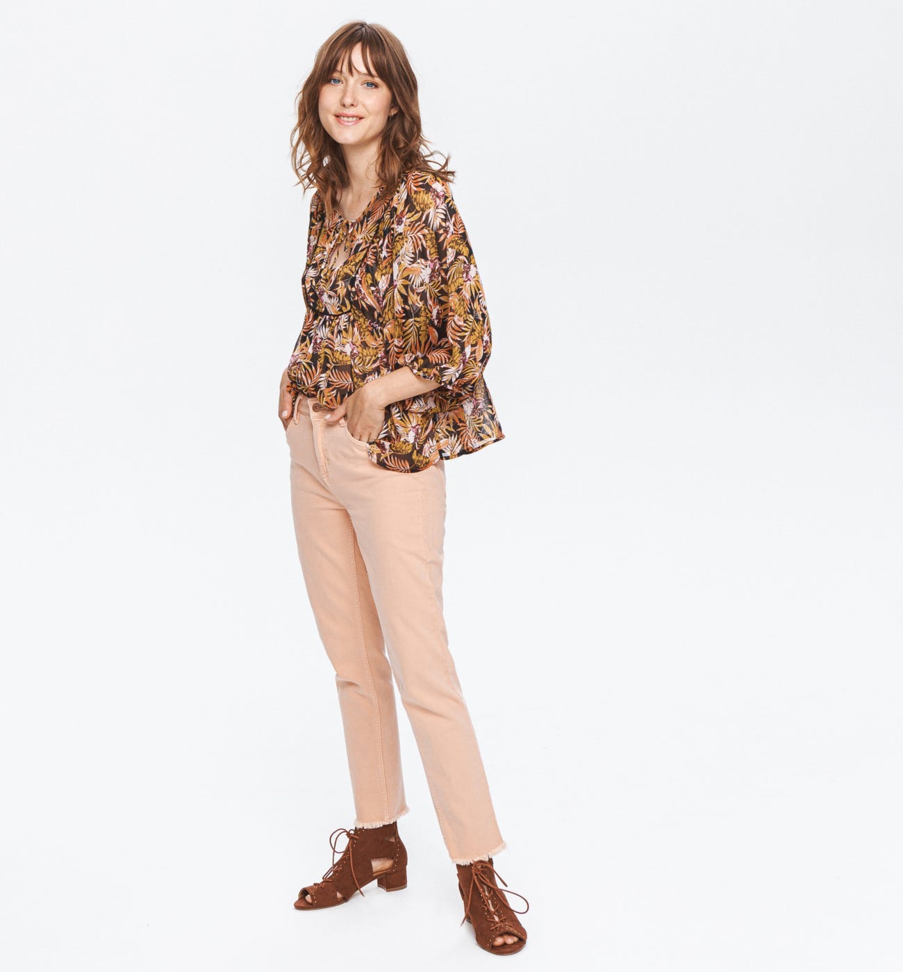 Bluse aus Chiffon