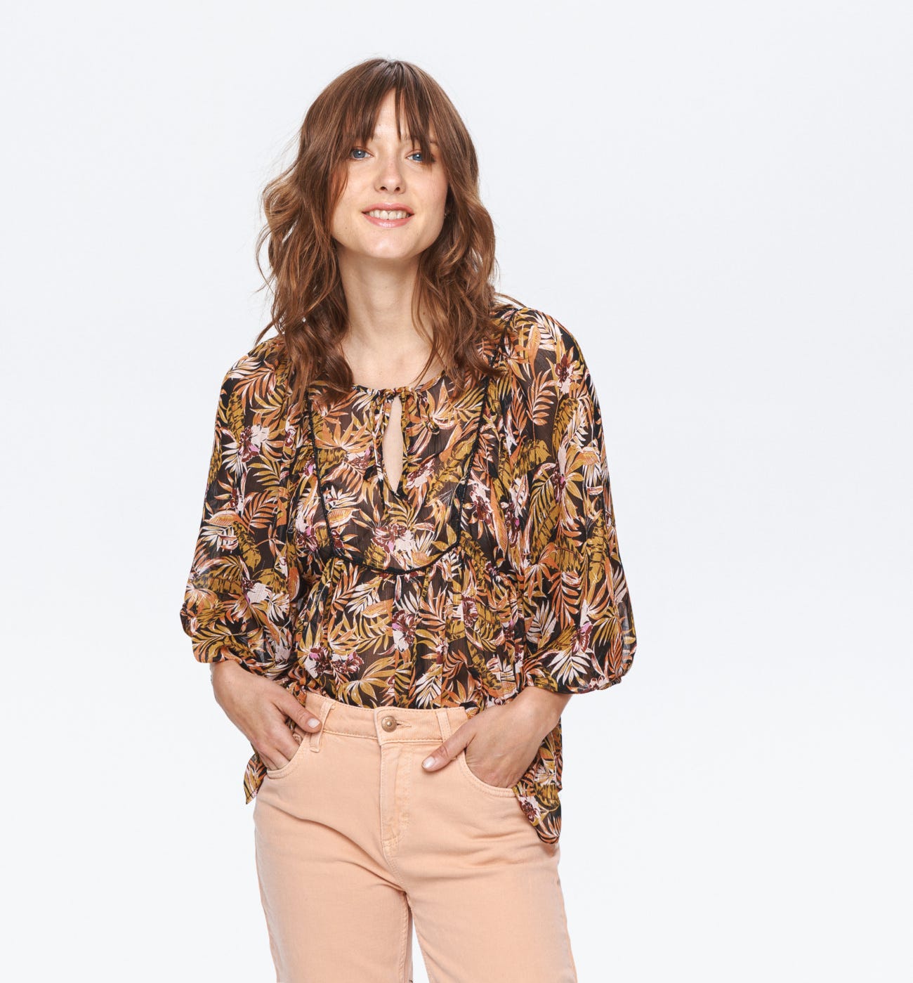 Bluse aus Chiffon