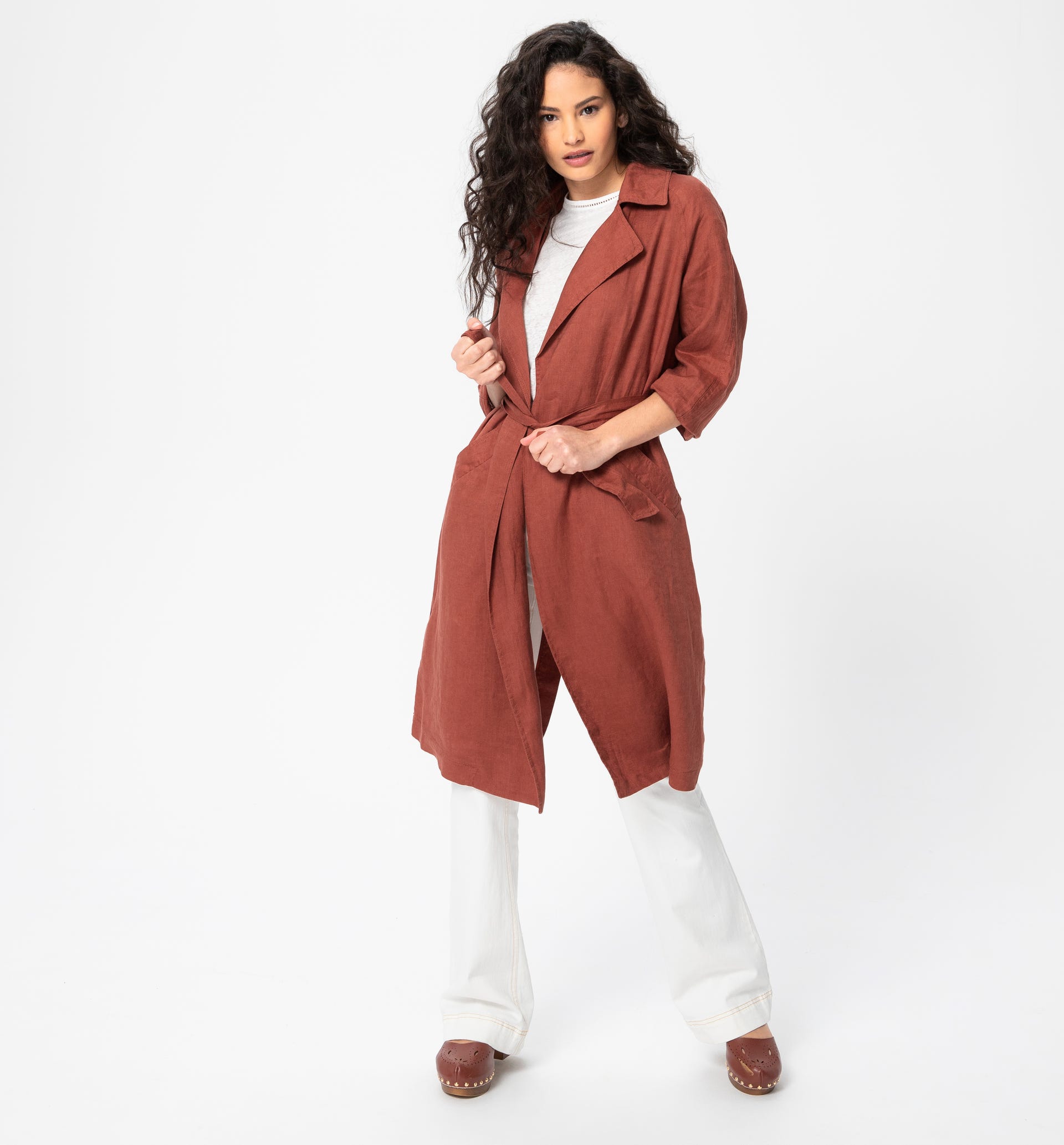 Linen trenchcoat