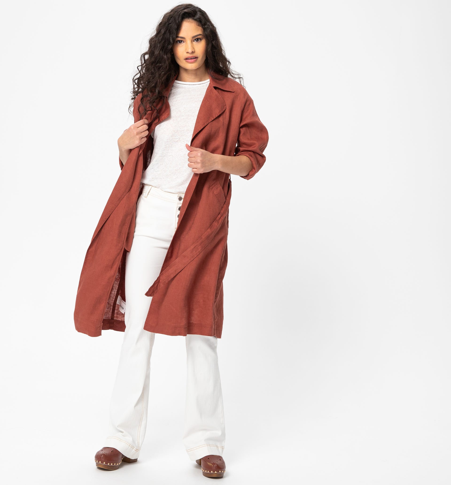 Linen trenchcoat