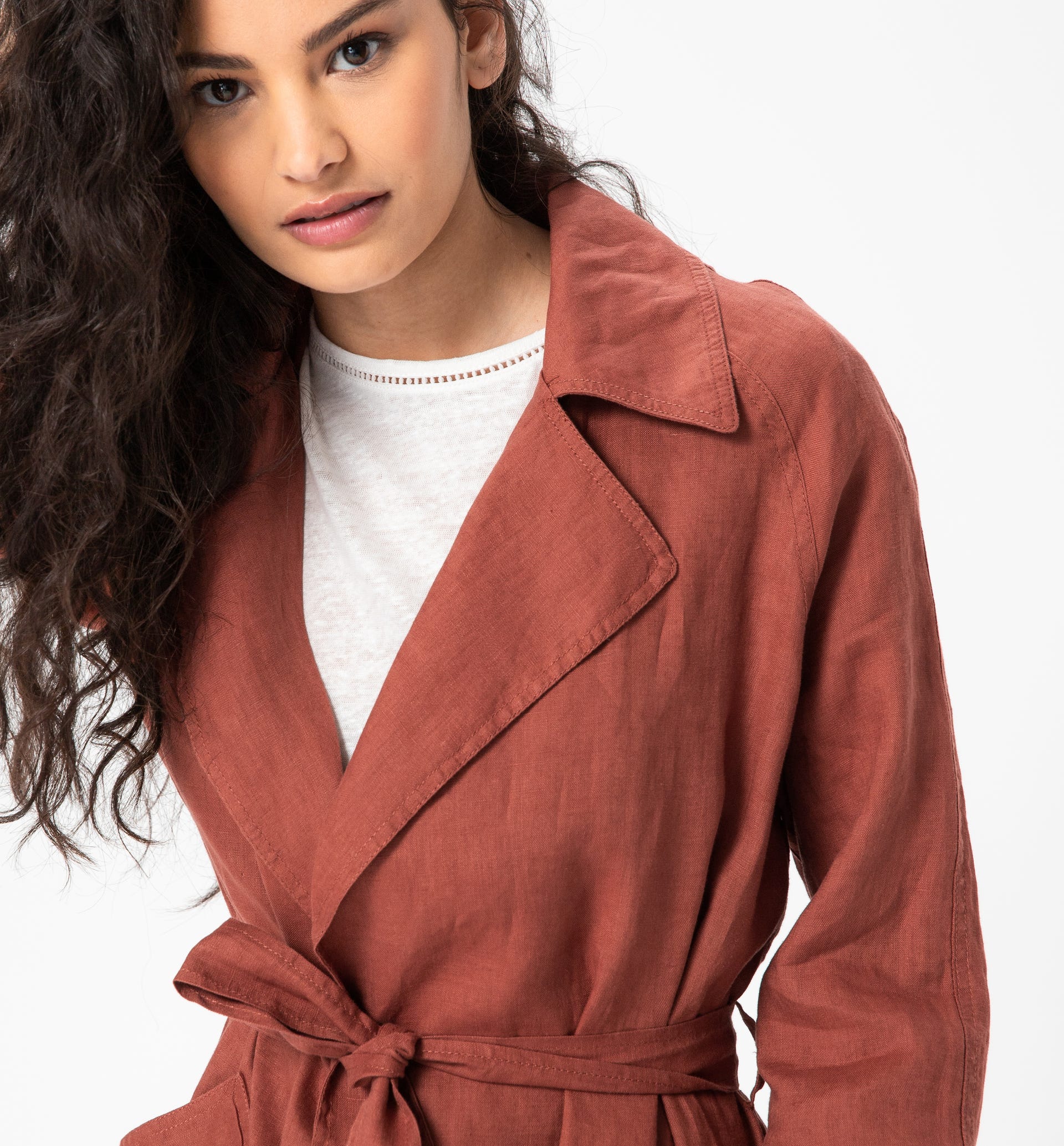 Linen trenchcoat