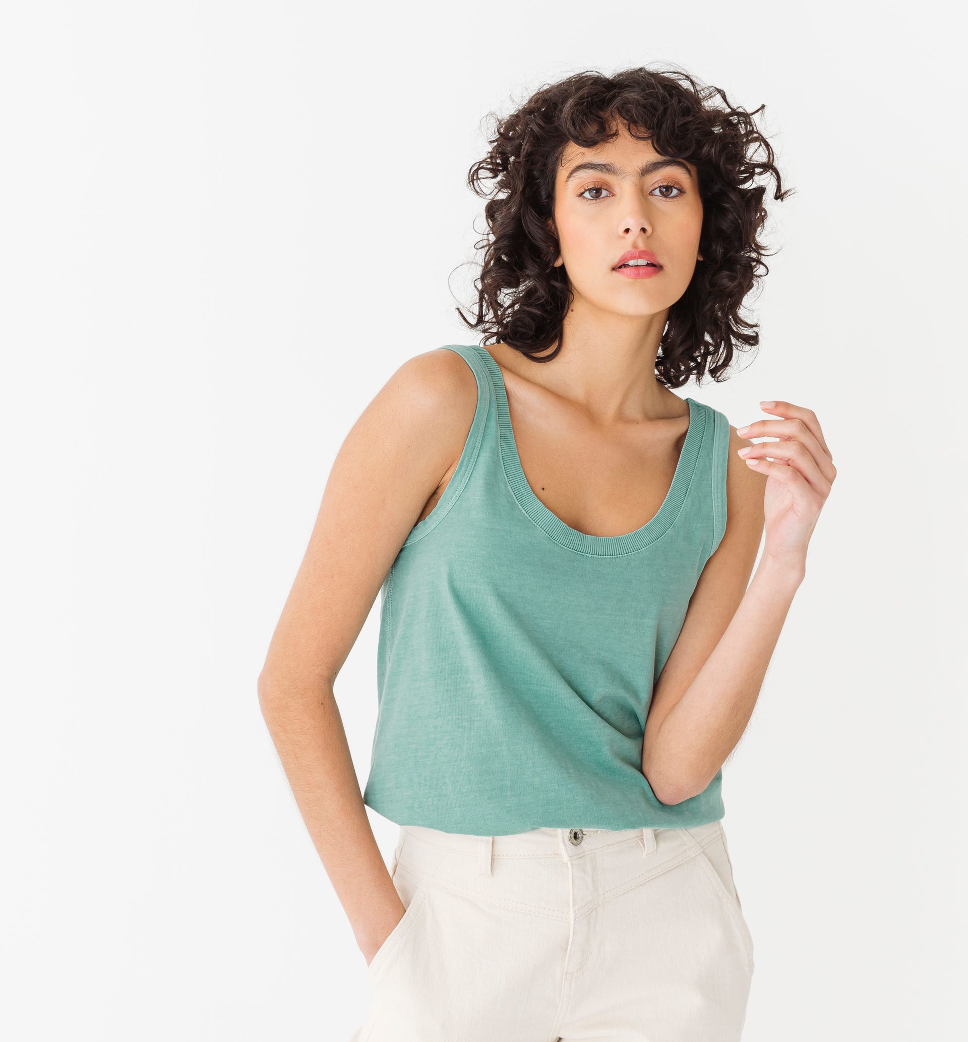 Cotton sleeveless top