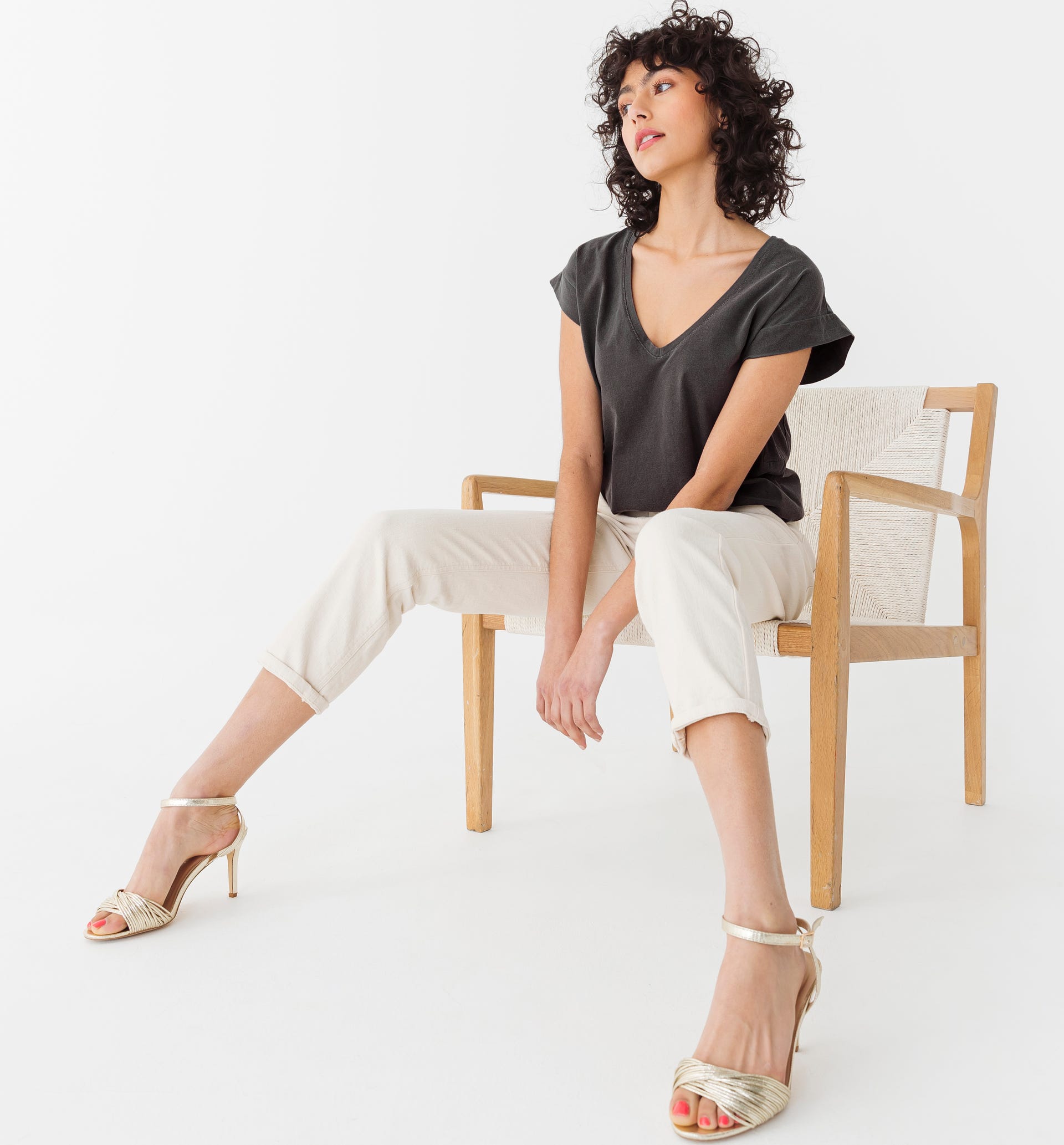 V-neck cotton top