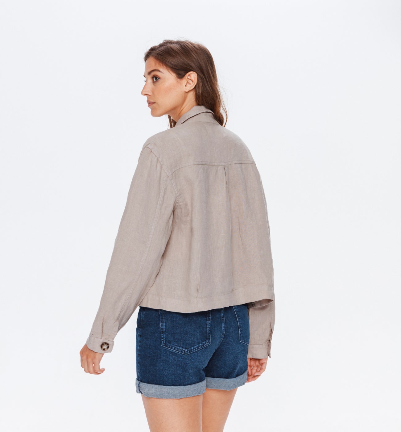 Short linen jacket - Linen
