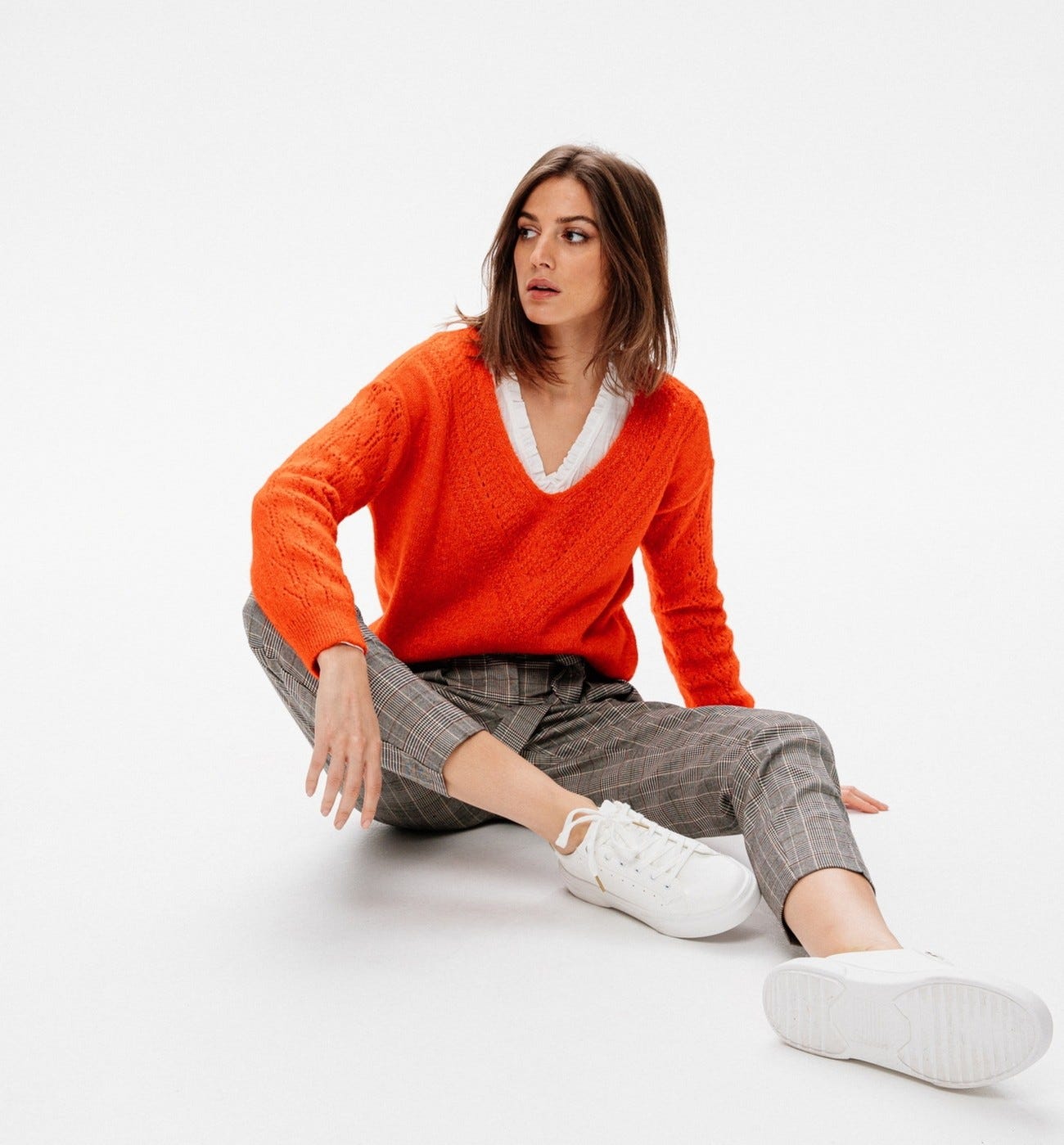 Deep v-neck jumper