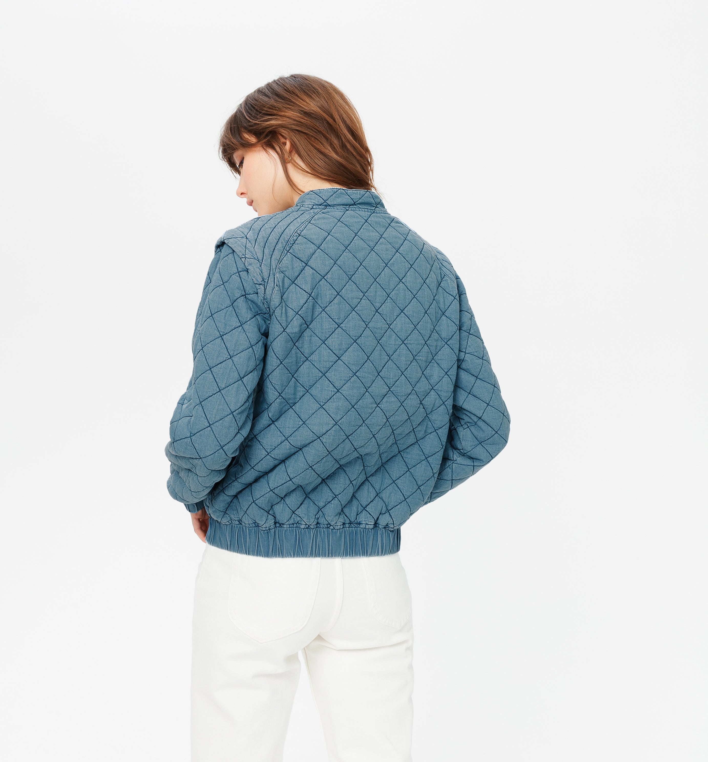 quilted denim jacket