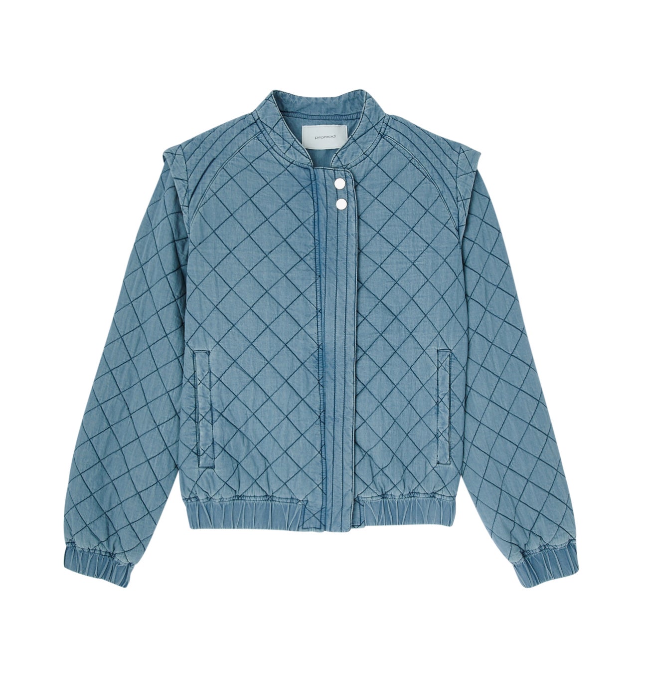 denim quilted coat