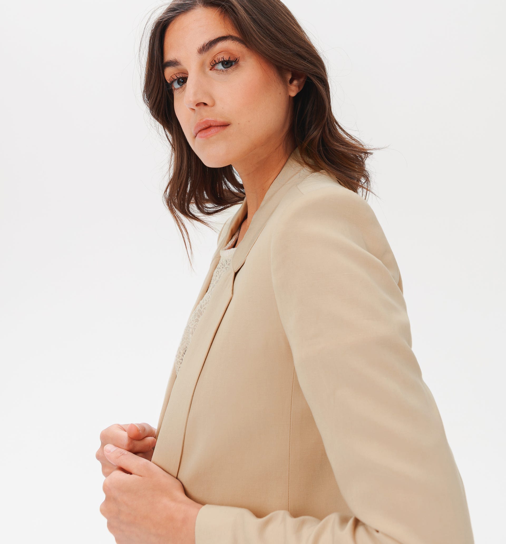 Plain fitted jacket