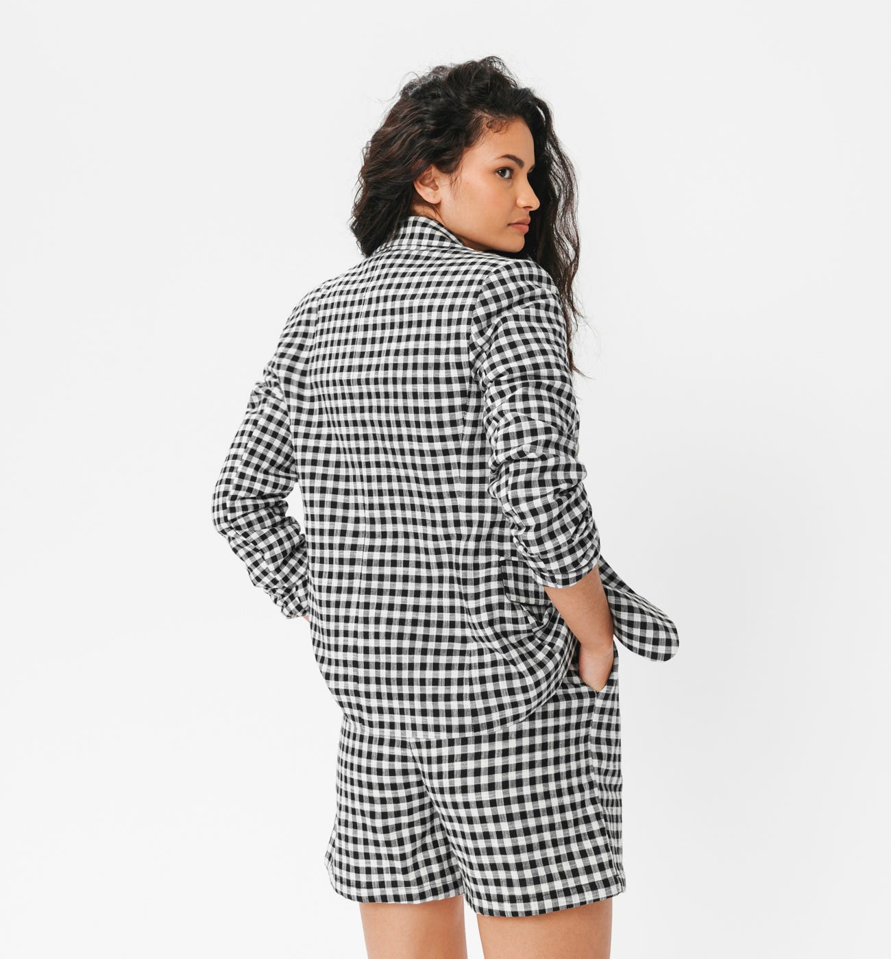 Blazer mit Vichy-Karos