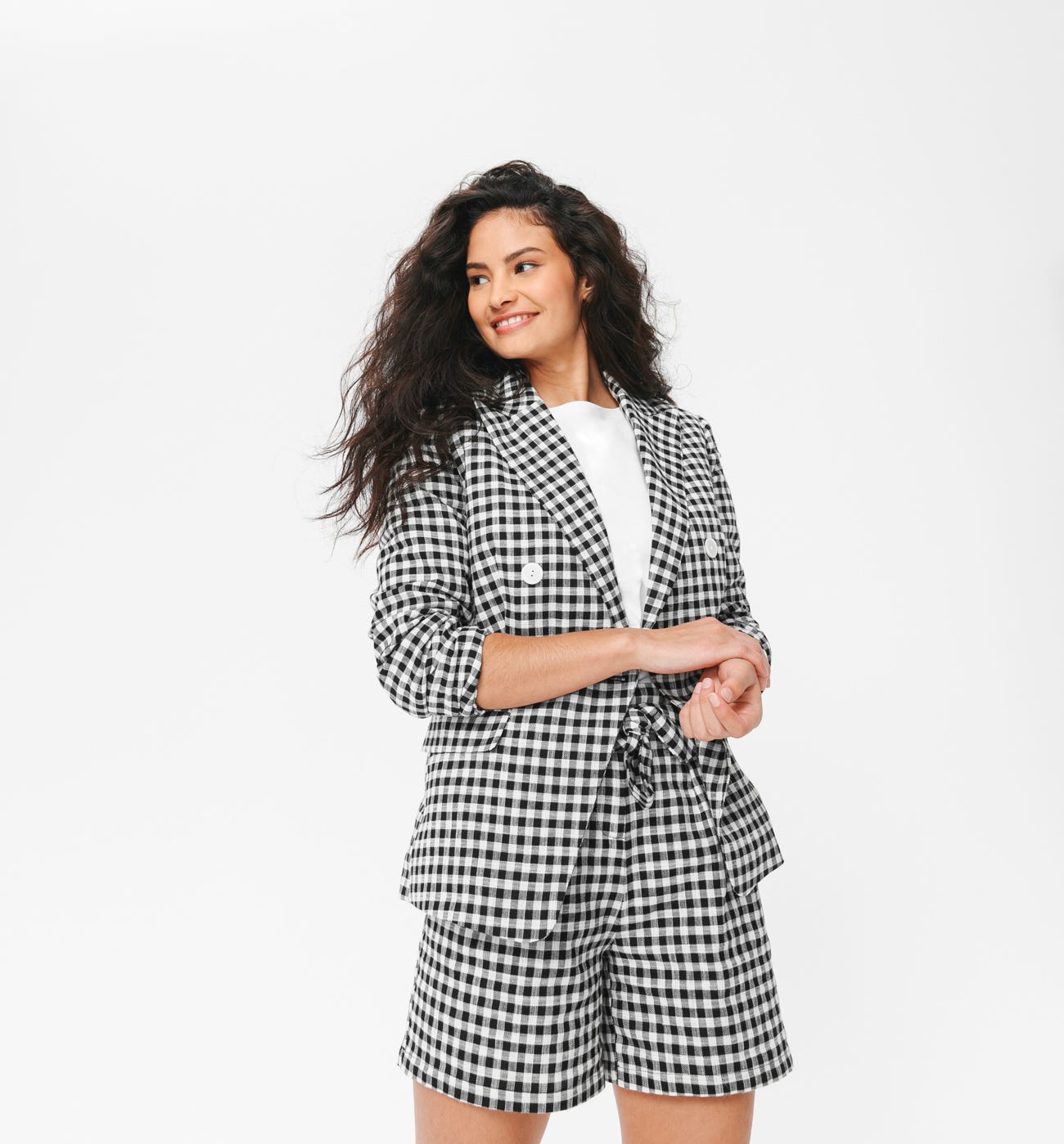 Blazer mit Vichy-Karos