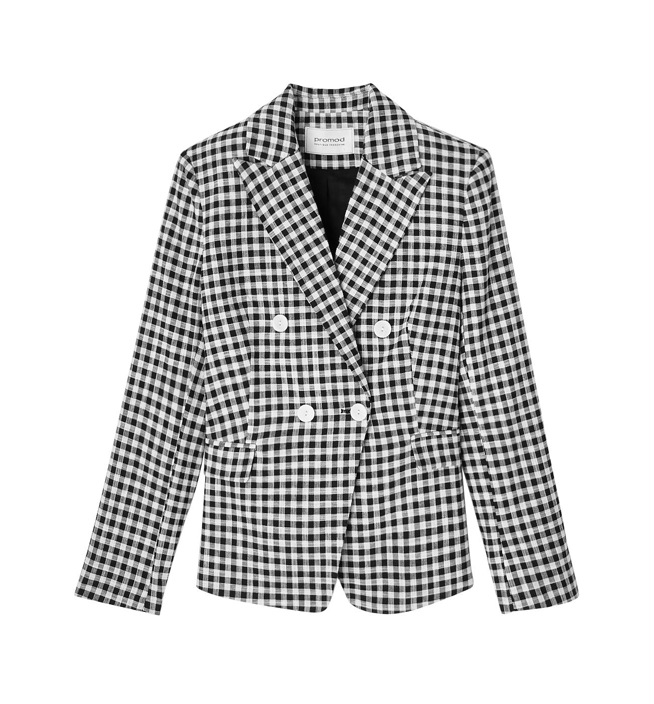 Blazer mit Vichy-Karos