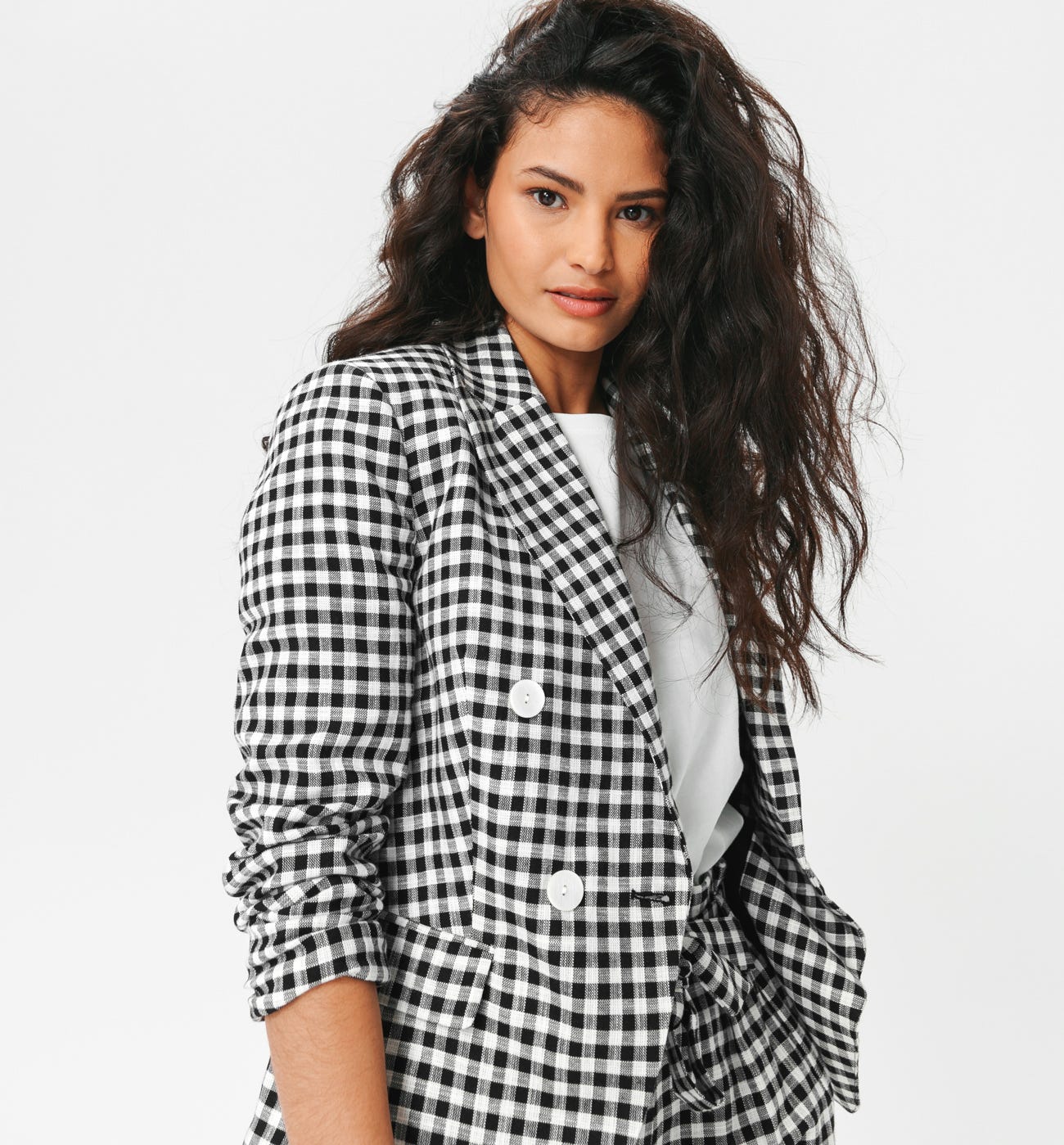 Blazer mit Vichy-Karos