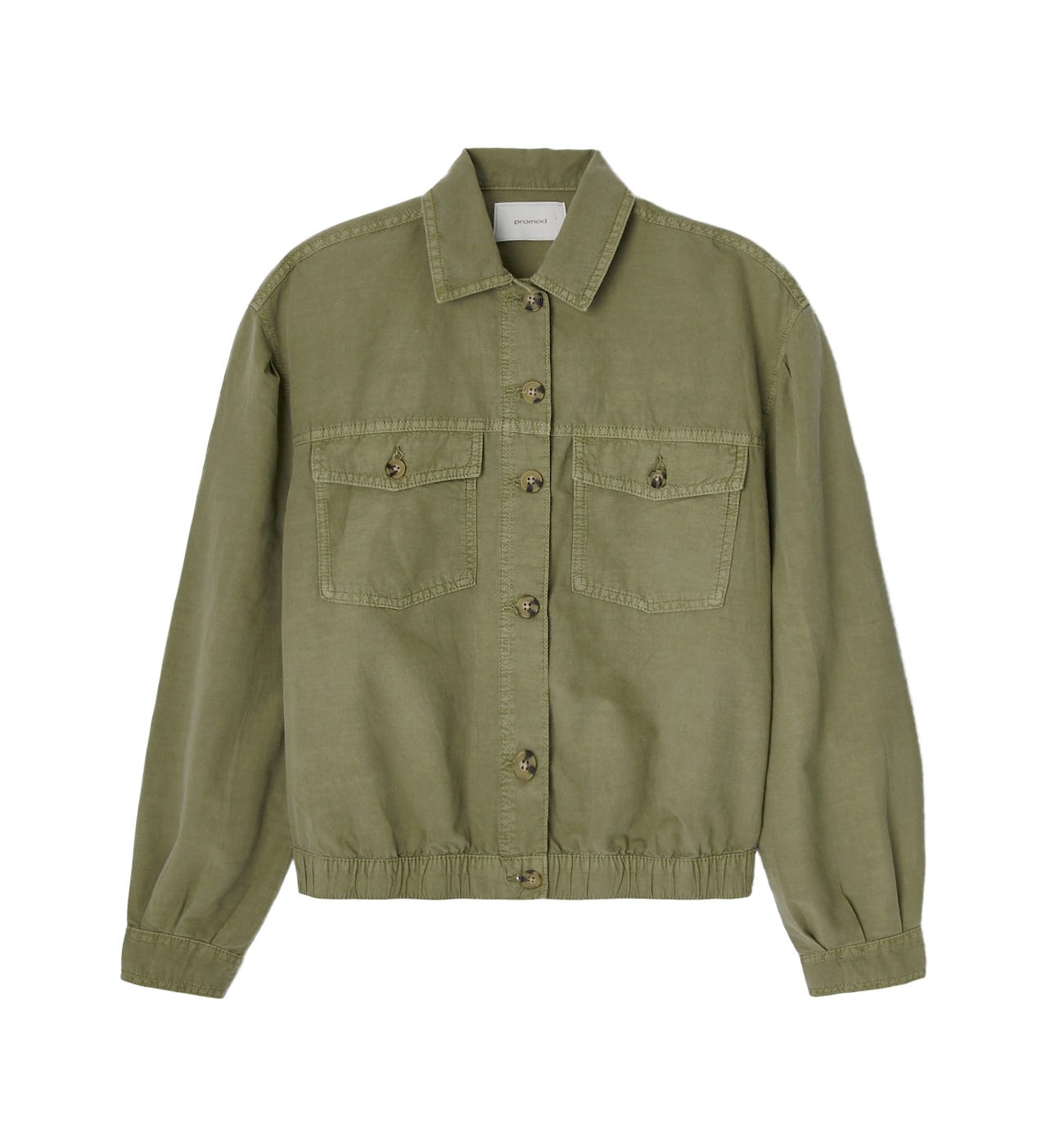 Bluse aus Baumwolle und Leinen