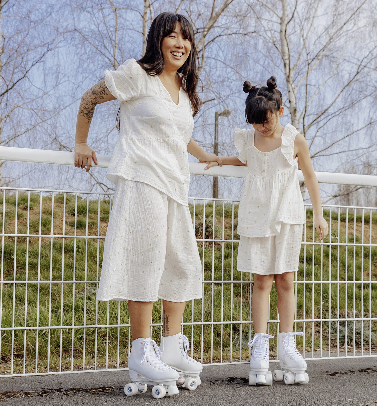 Girl's gauze cotton skirt
