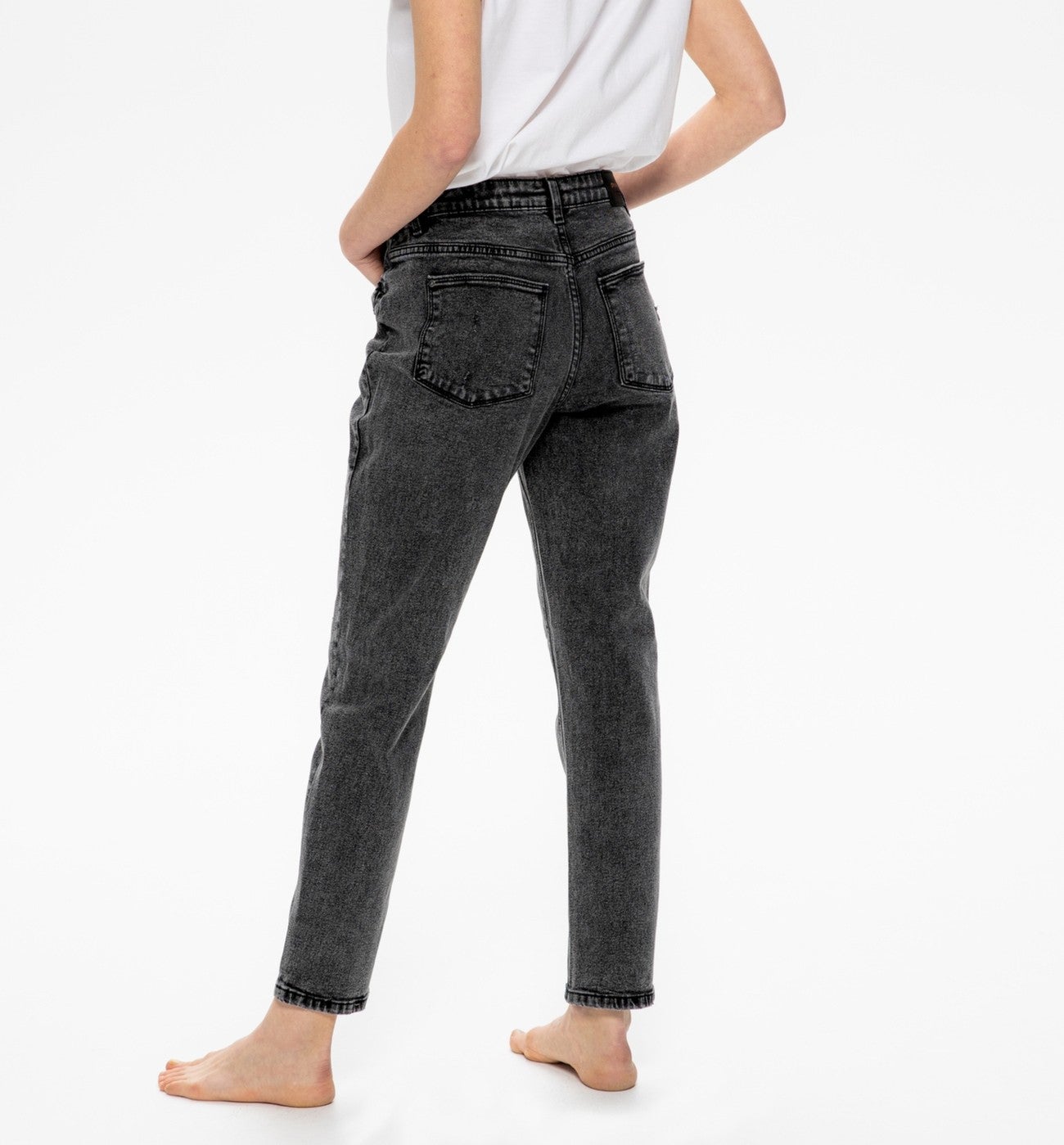 MARCEL high-waist mom jeans - JEAN GRIS