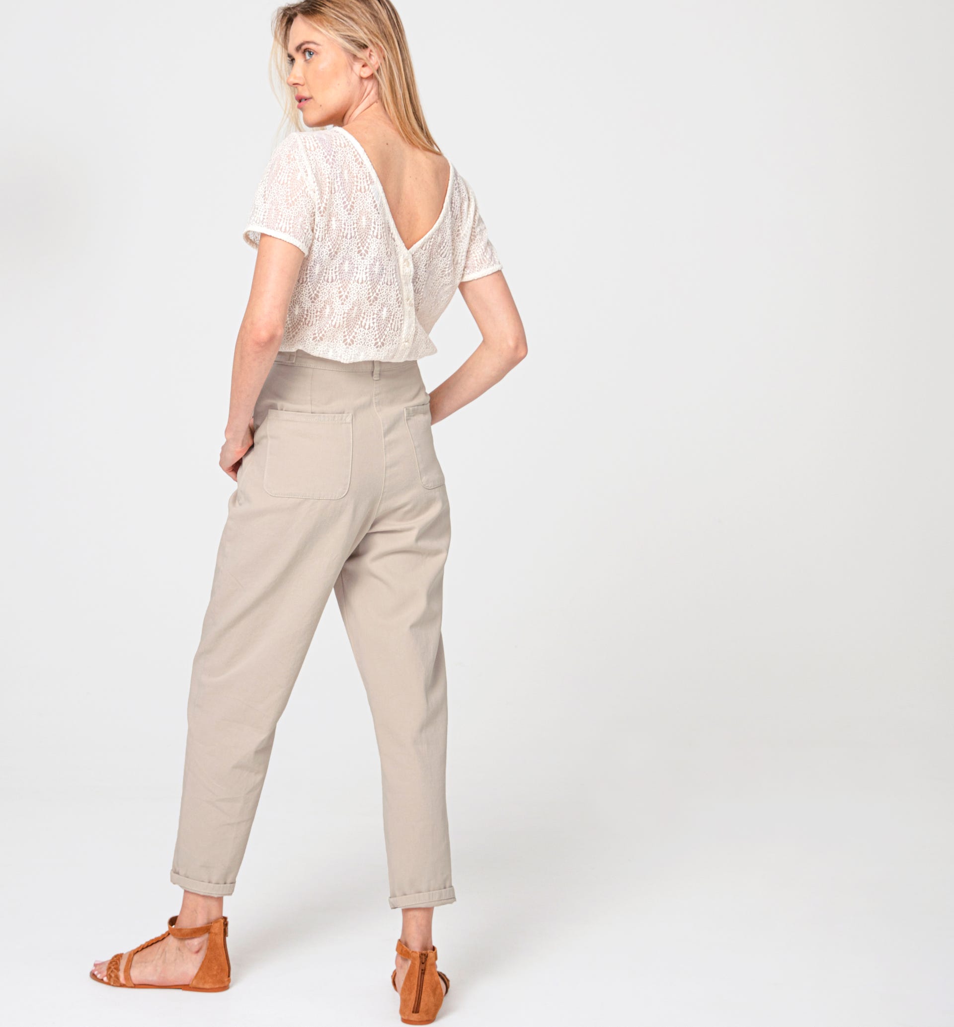 Pantalón de gabardina algodón
