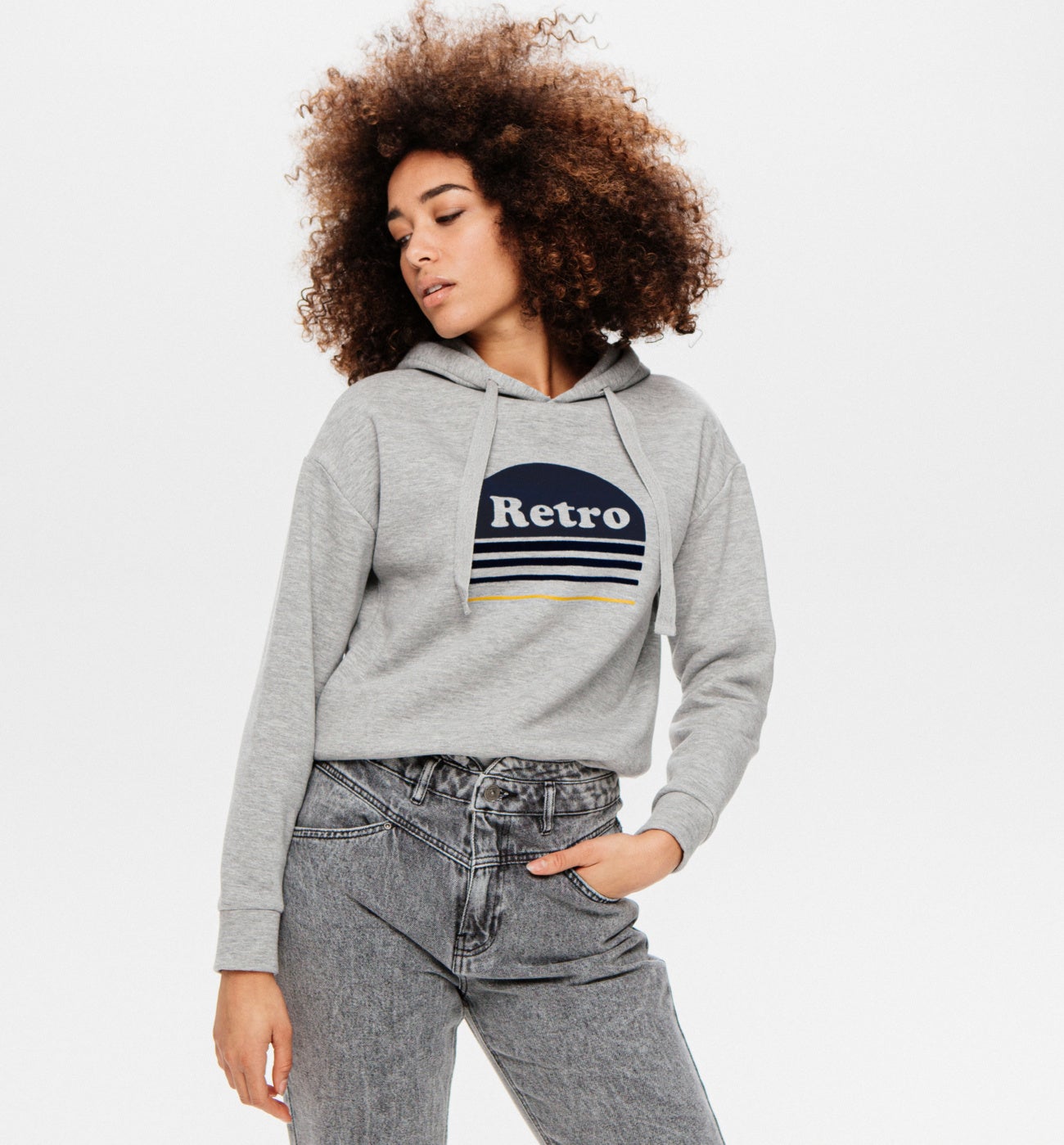 grey slogan sweatshirt
