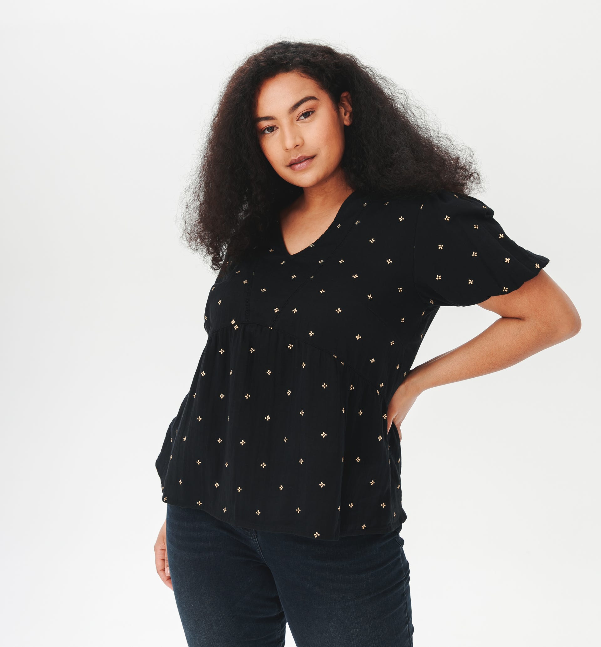 Blusa in garza di cotone