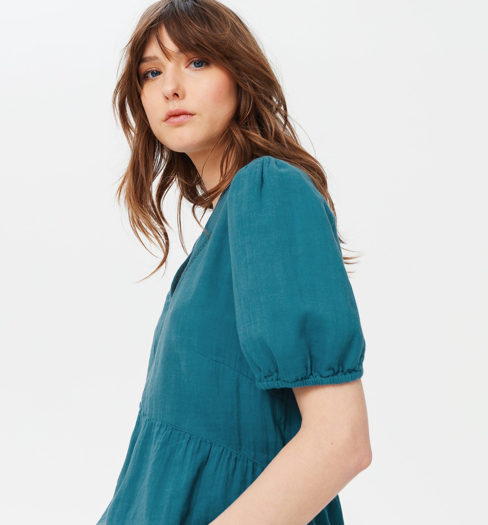 Blusa in garza di cotone