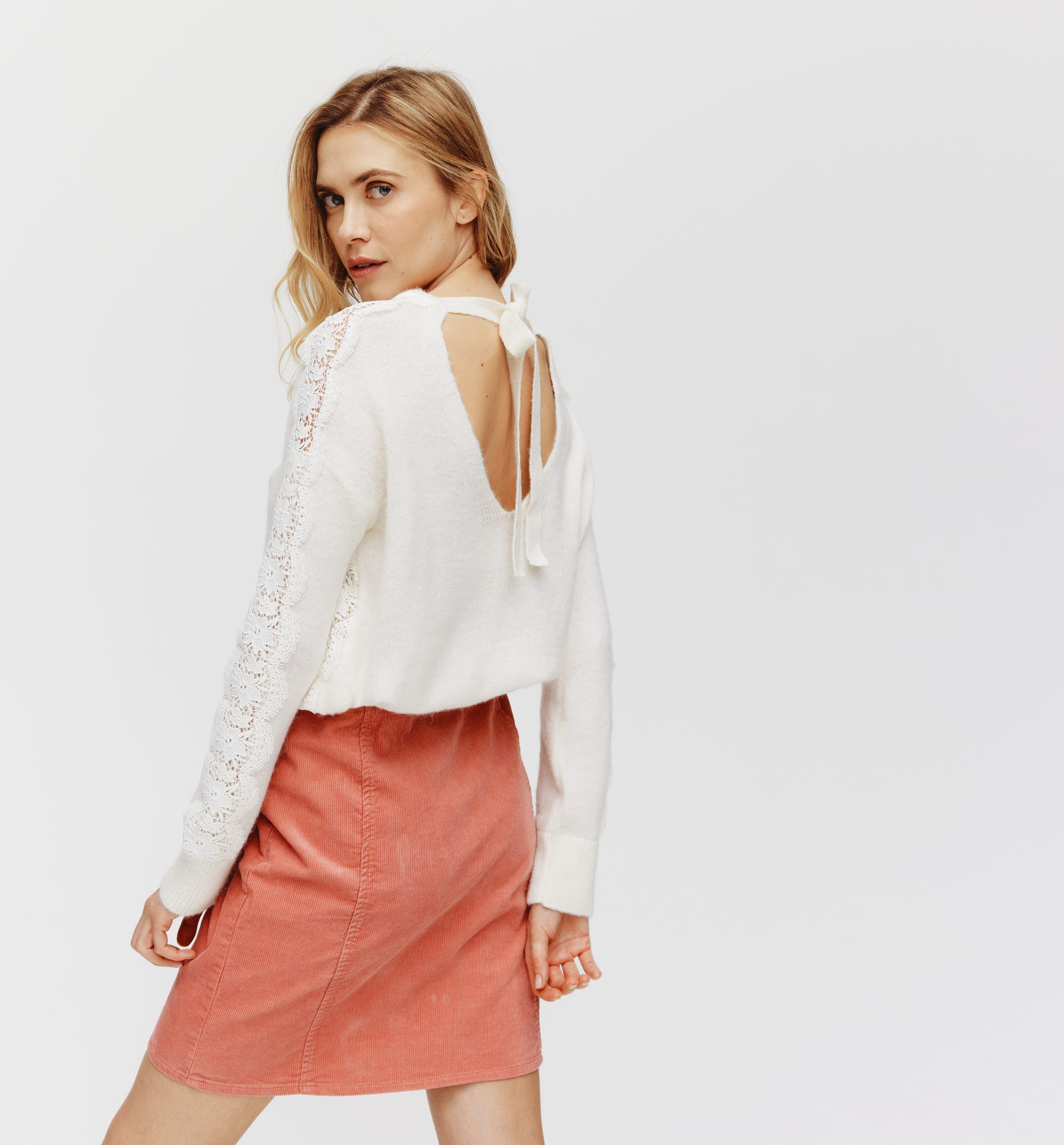 Maglia dettaglio in pizzo