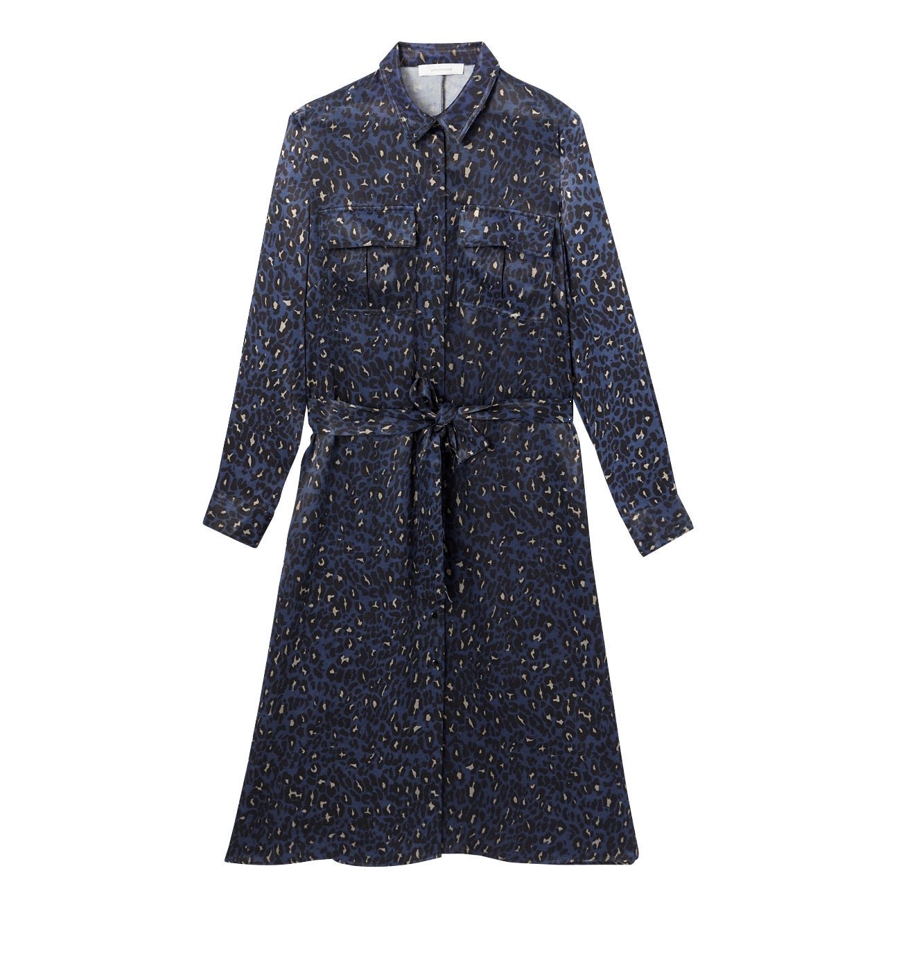 Long sheen shirtdress