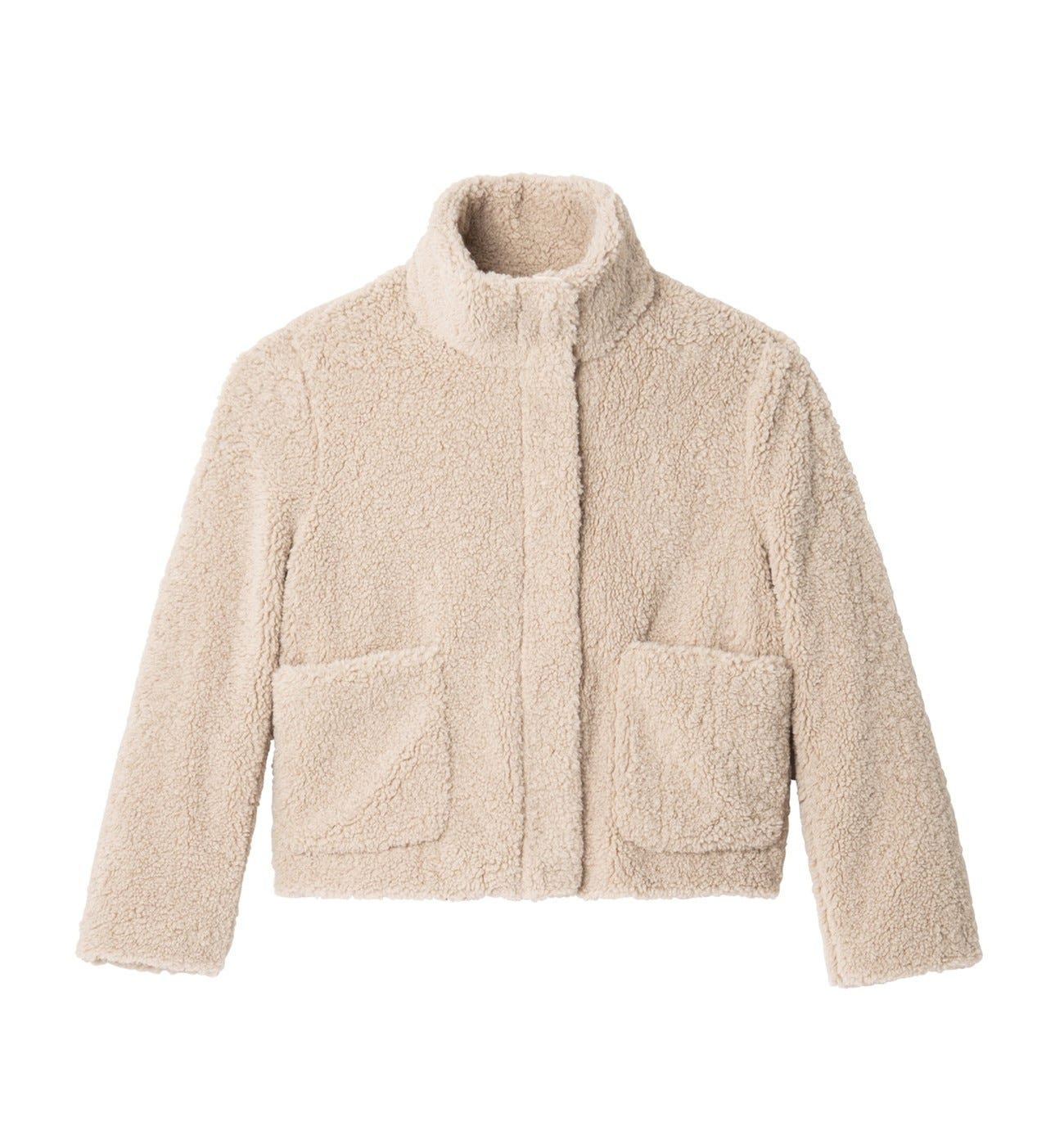 Faux sheepskin jacket Ecru