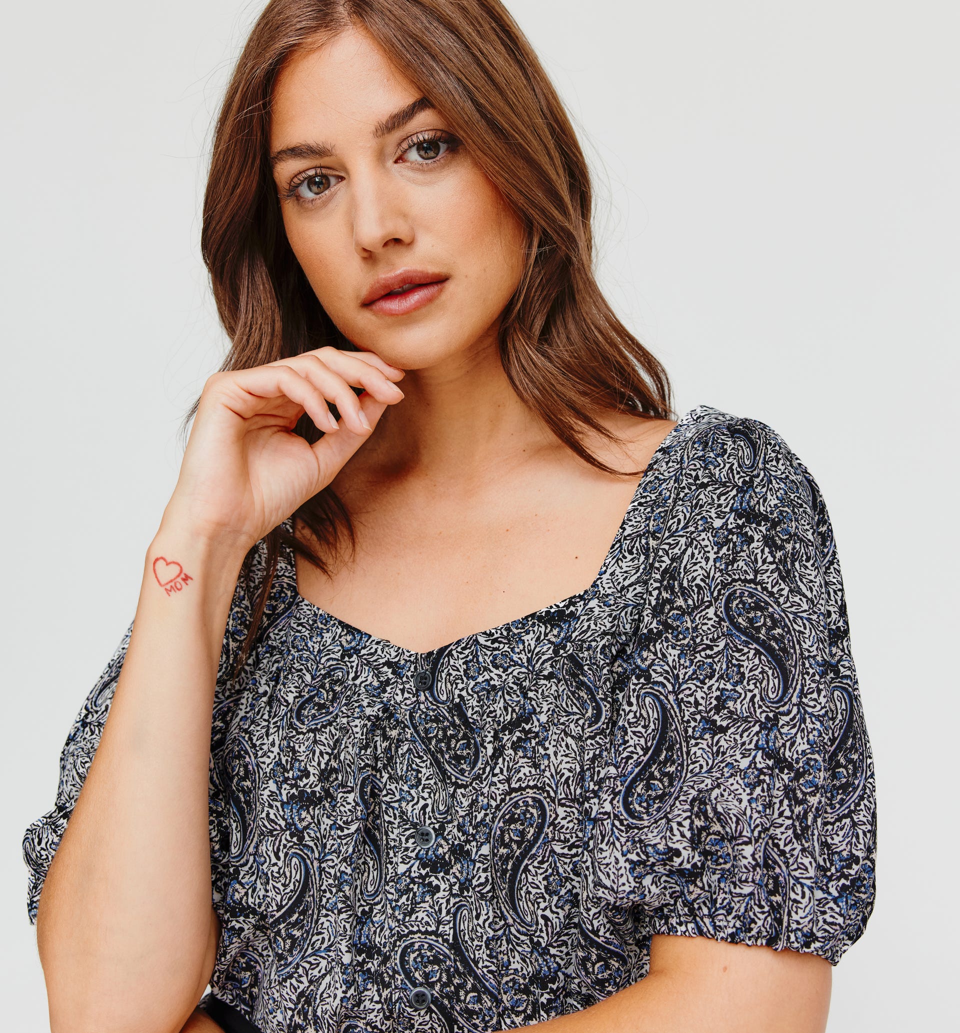 Kleid mit Ballonärmeln