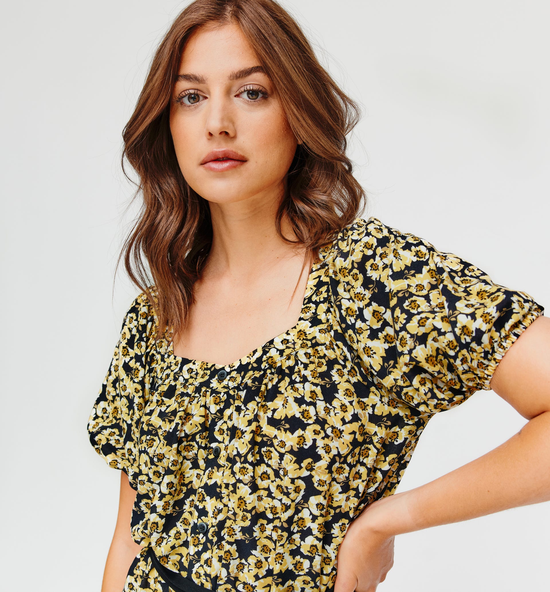 Kleid mit Ballonärmeln