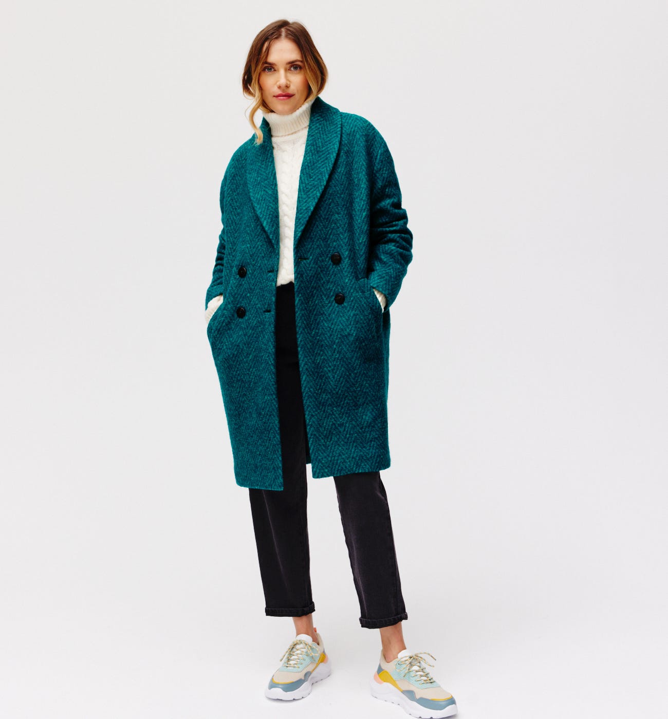 Oversize-Rollkragenpullover