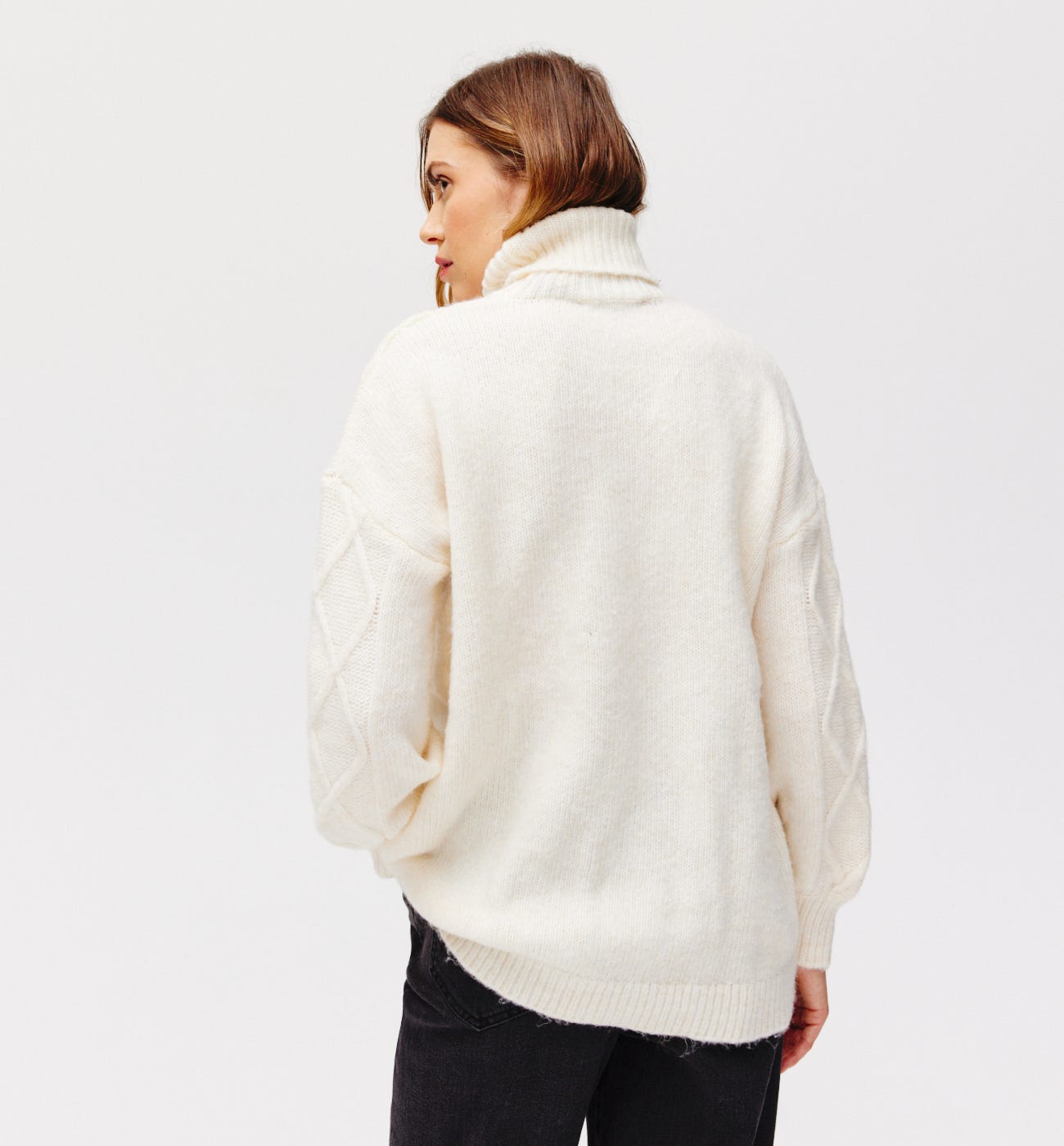Oversize-Rollkragenpullover