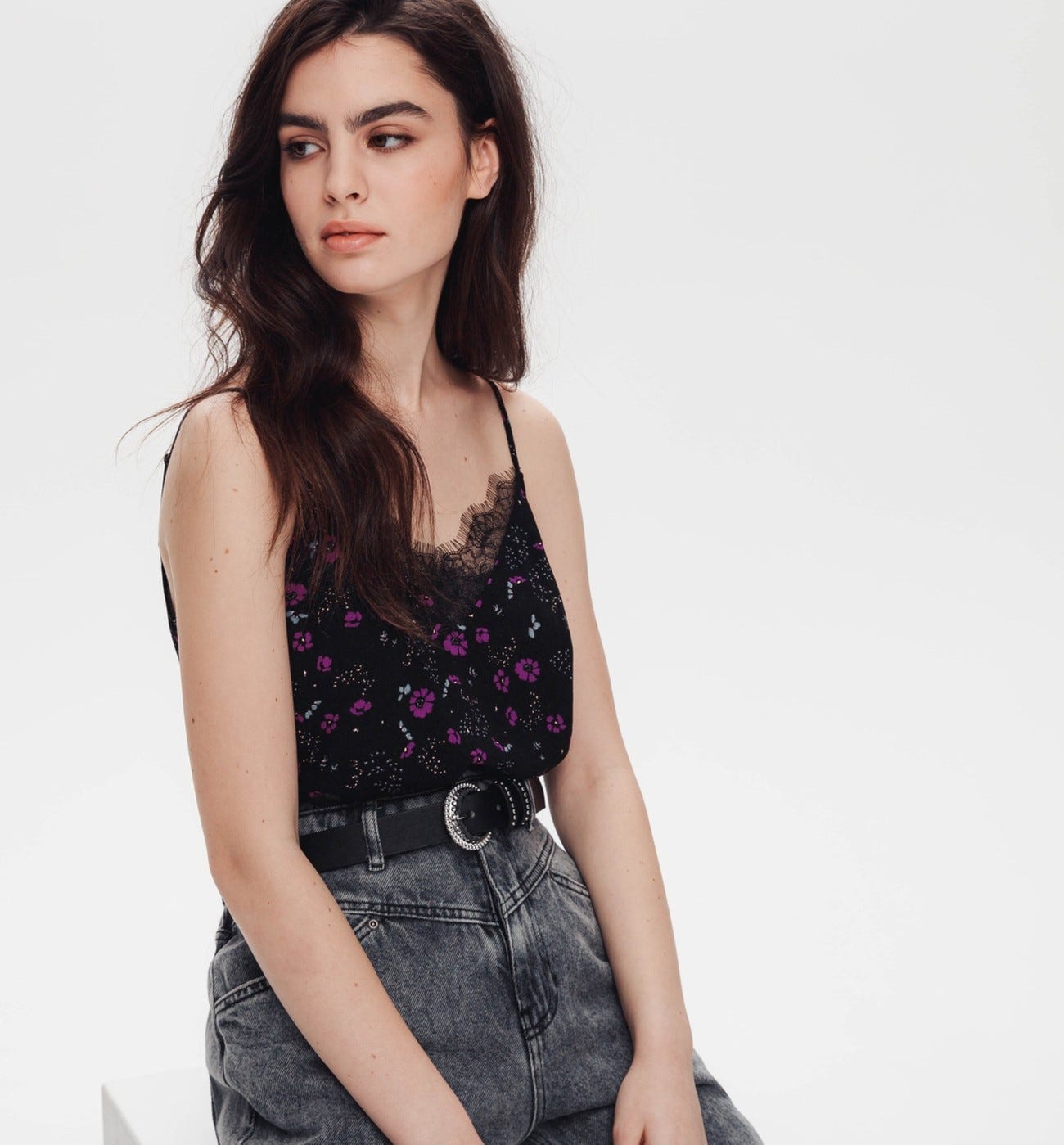 Patterned strappy top