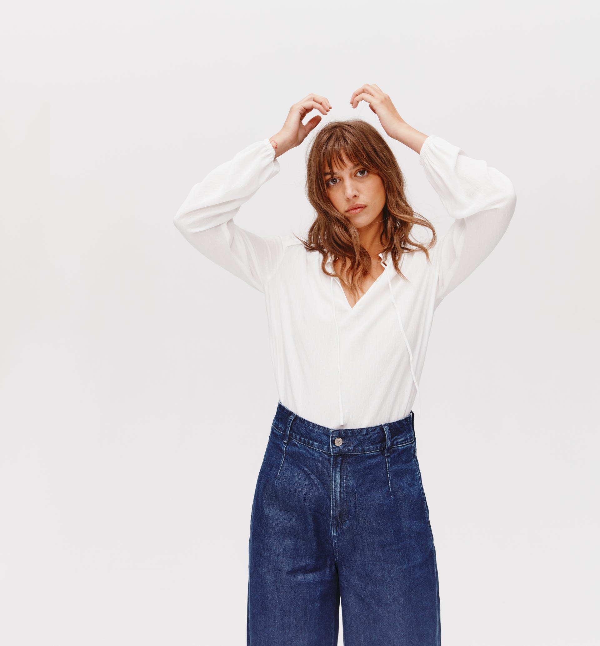 Blusa colletto ruches