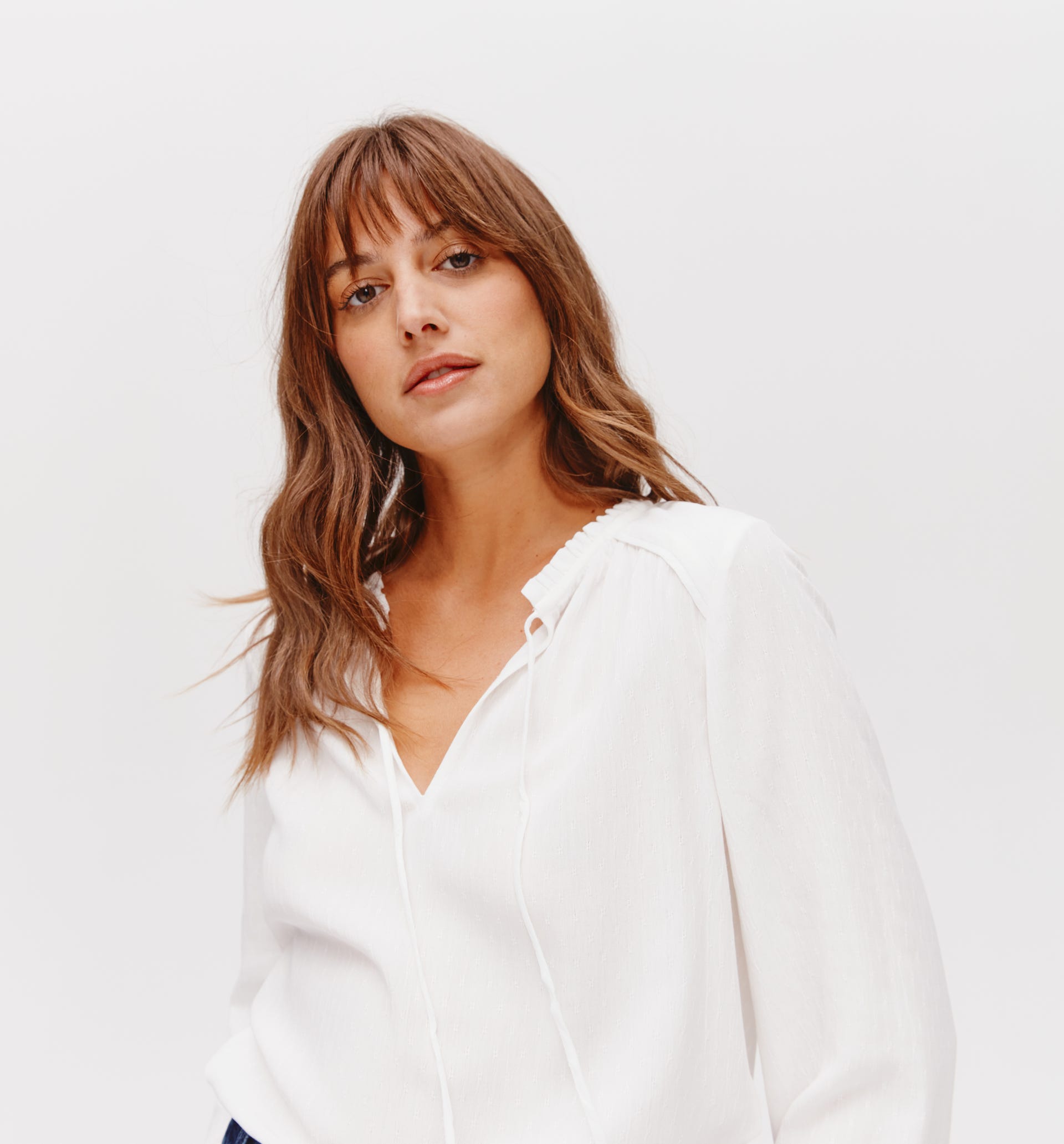 Blusa colletto ruches